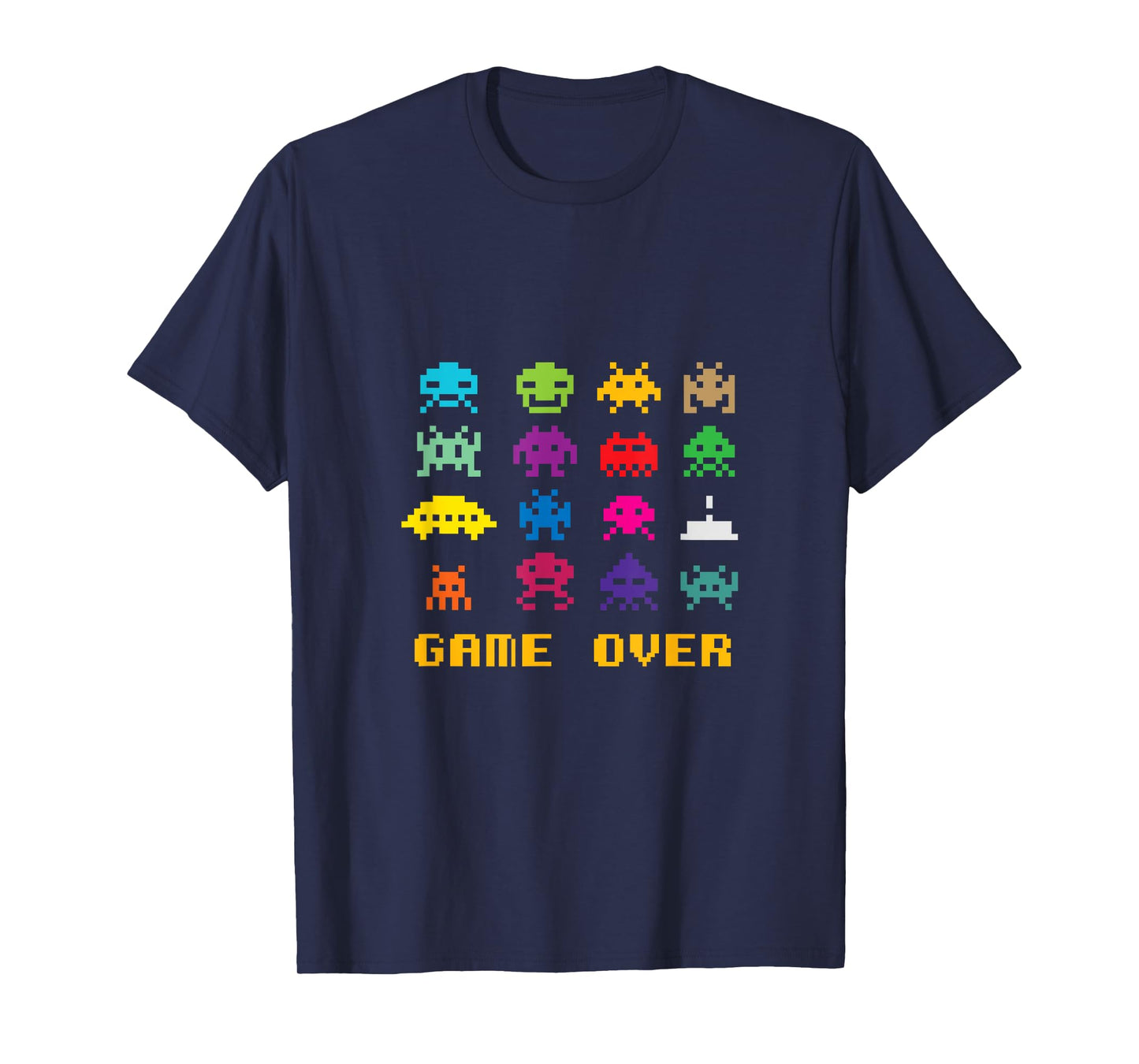"Game Over" retro alien invaders tshirt 80s 8-bit video game T-Shirt
