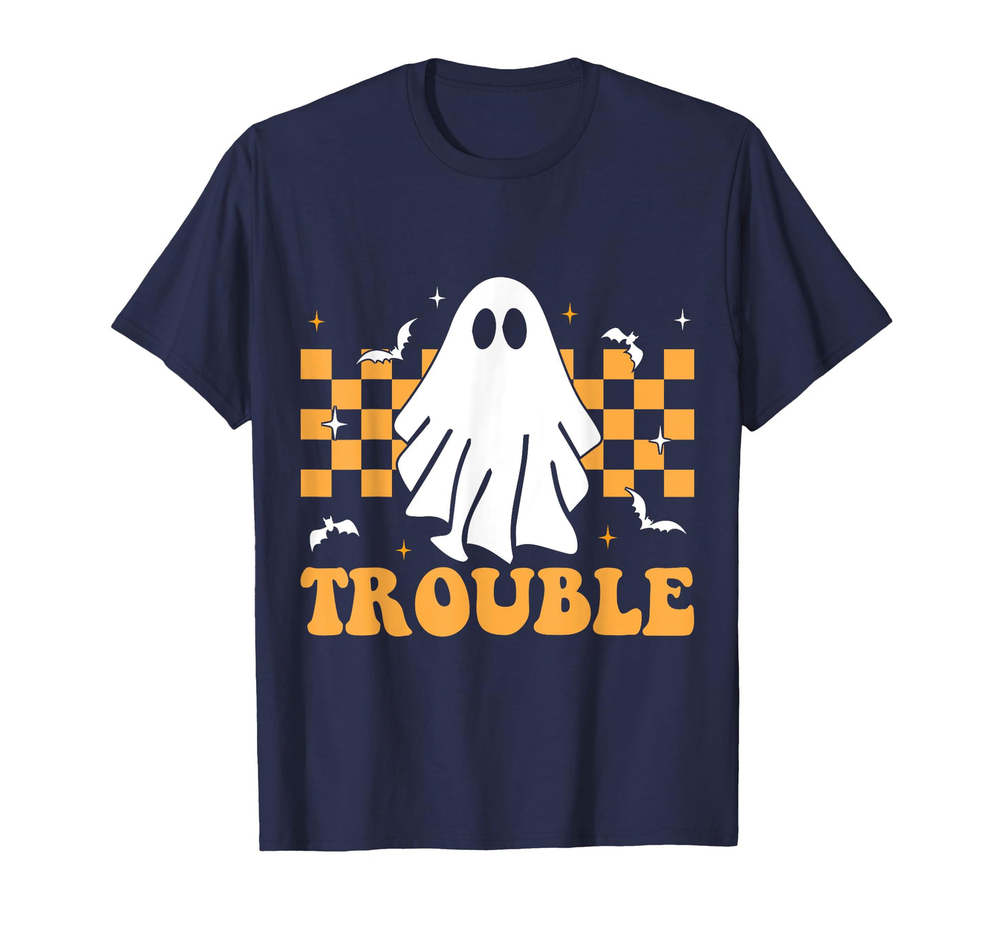 Where I Go Trouble Follows Matching Halloween Pajama Couples T-Shirt
