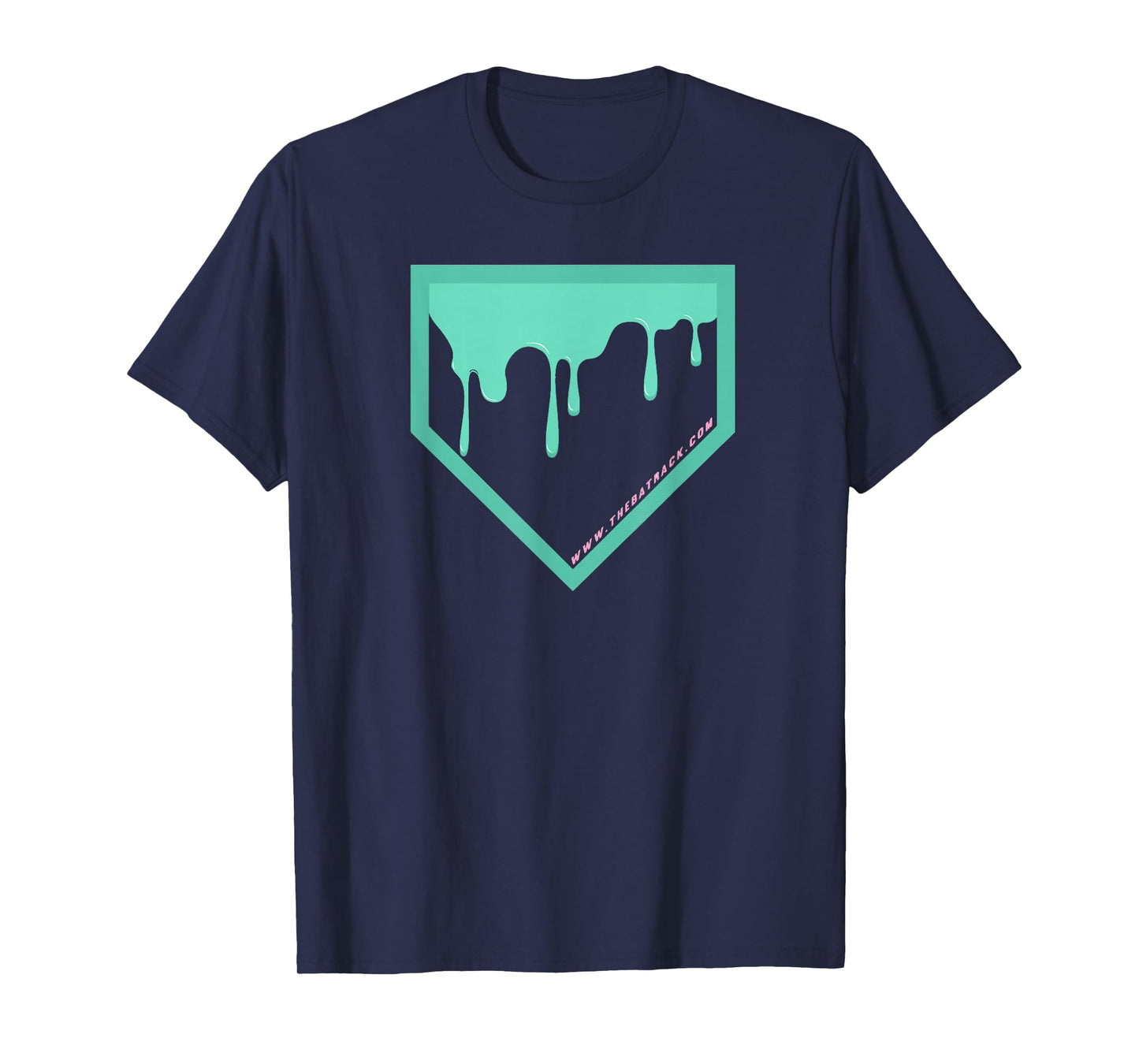 Baseball Home Plate Drip 2 Mint T-Shirt