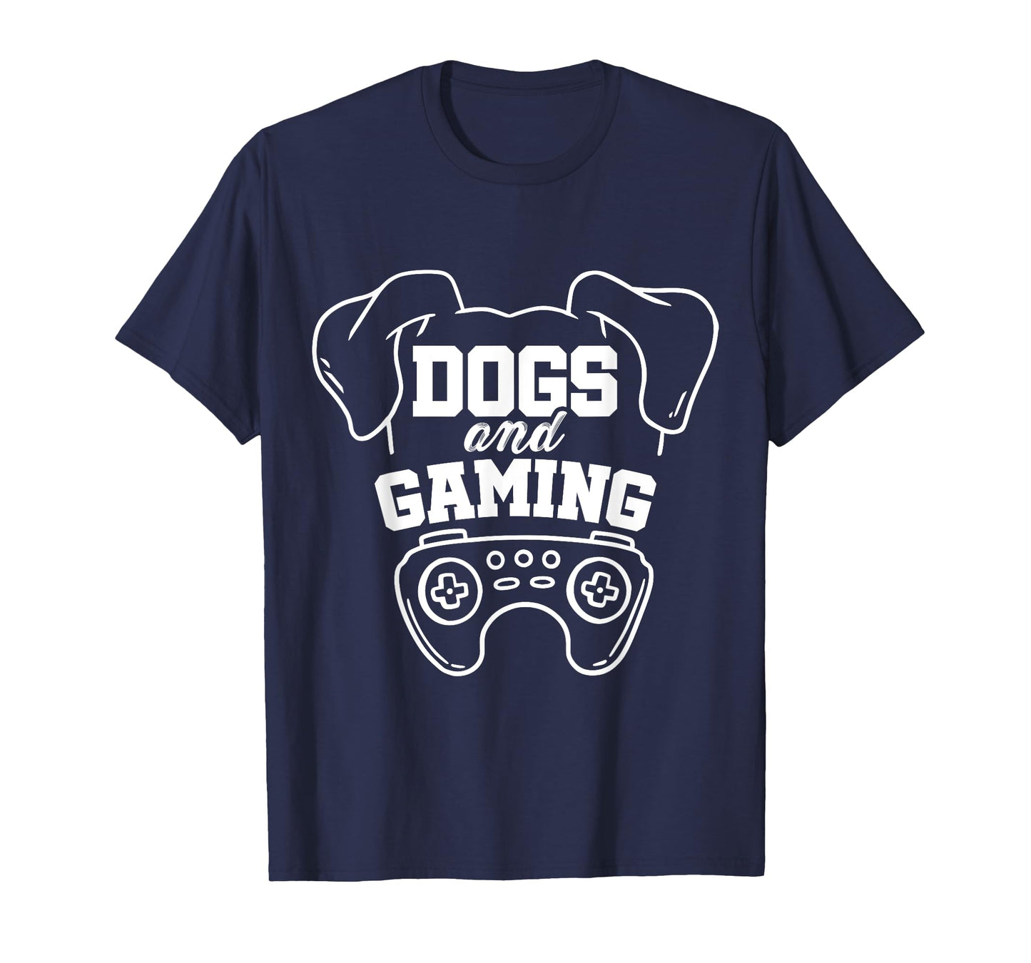 Dogs And Gaming Gamer Video Game Player Games Nerd Geek T-Shirt