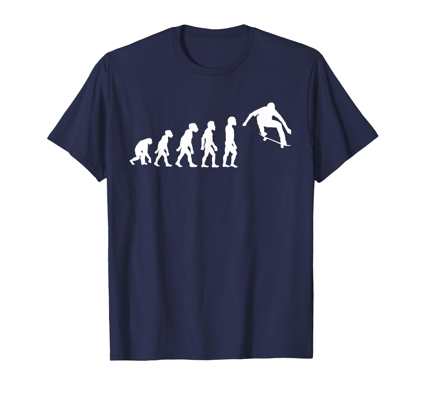 Funny Human Skateboarding Evolution Skater Skateboarder T-Shirt