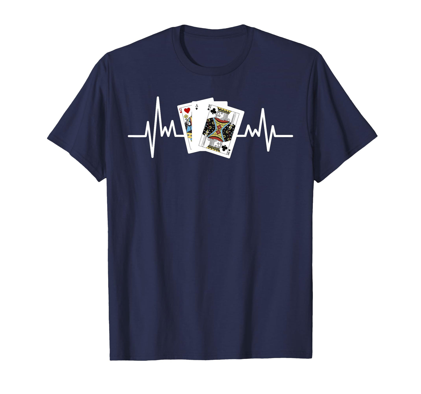 Pinochle Shirt Euchre Gifts Card Game Player Heartbeat T-Shirt