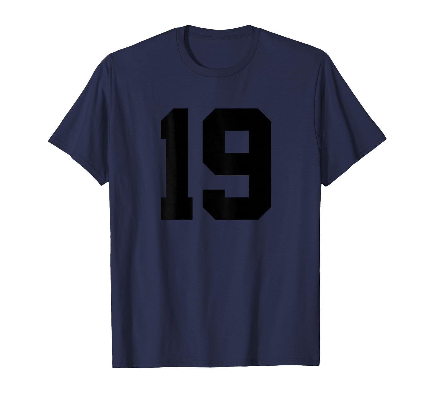 Number 19 (on Back) Sports Team Jersey Number T-Shirt