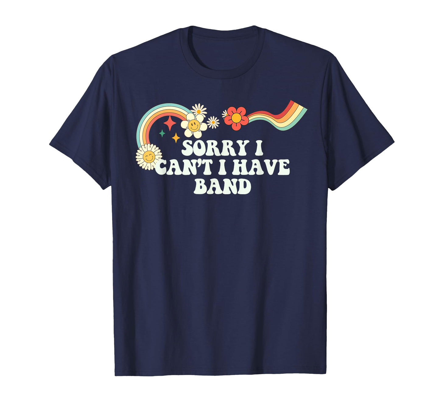 Groovy Script Funny Sorry I Can't I Have Band, Retro Quote T-Shirt