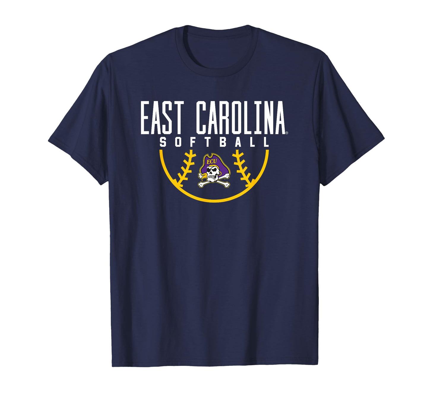 East Carolina University ECU Pirates Softball Arch T-Shirt