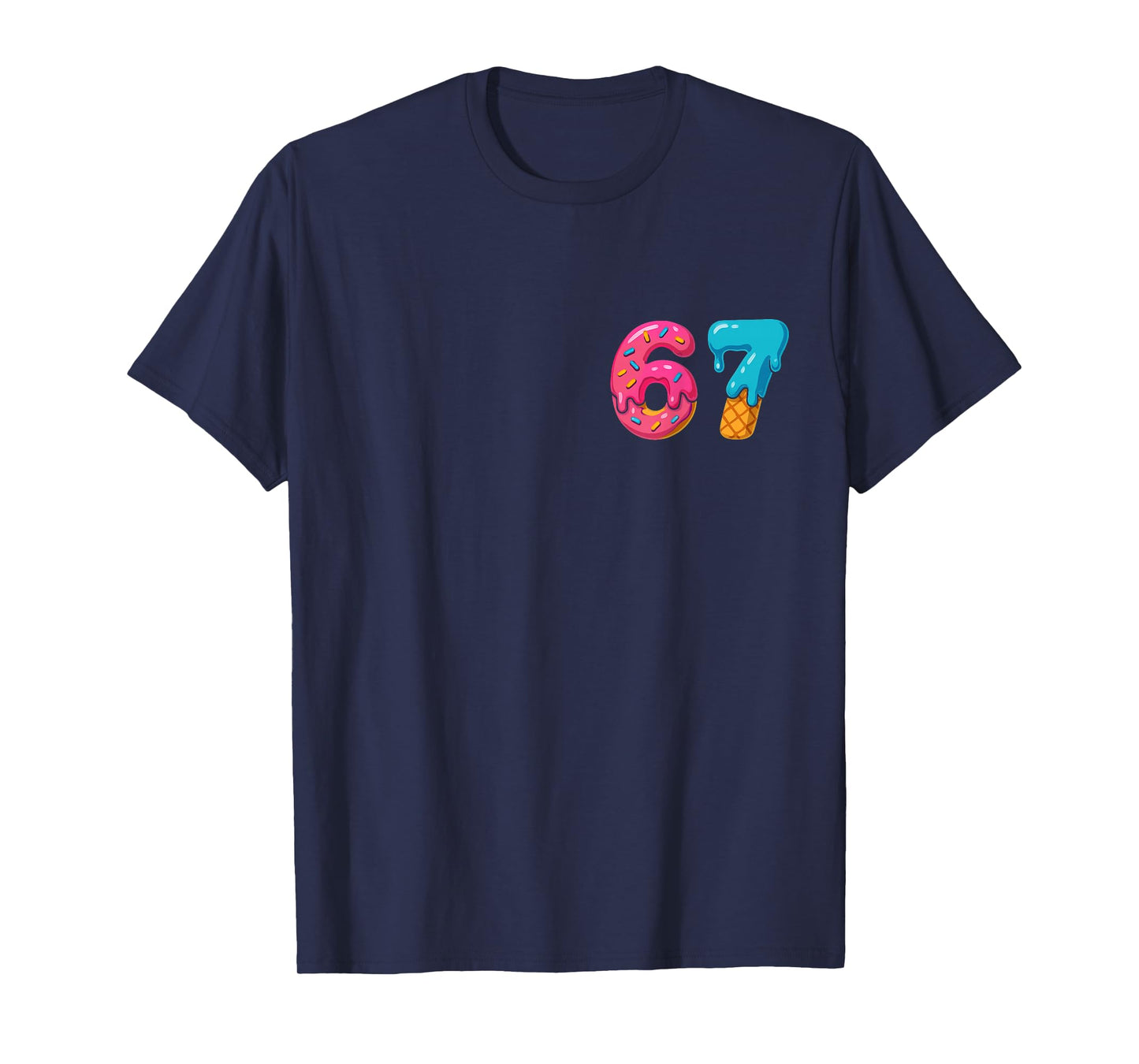 Six Seven Ice Cream Drip Meme 67 Sport Funny Trend T-Shirt