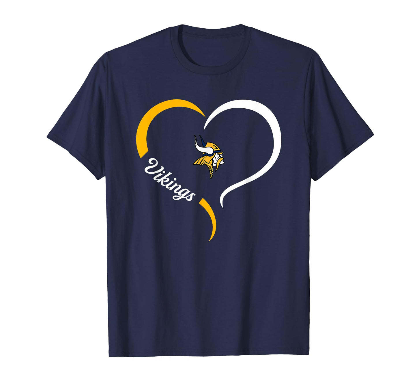 Cadillac Vikings Logo Half Heart Slogan HS T-Shirt