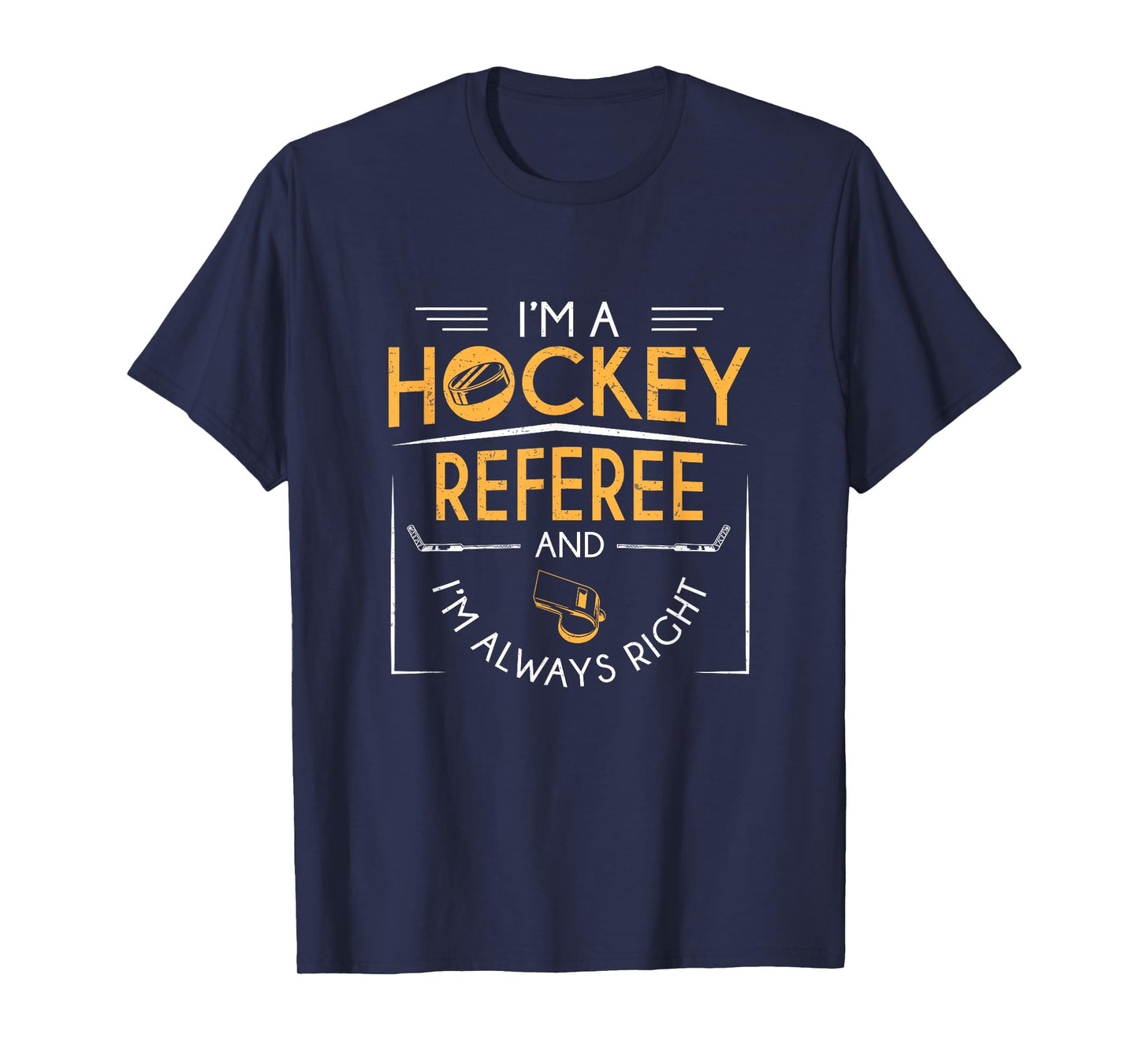 Funny I'm A Hockey Referee And I'm Always Right Human Zebra T-Shirt