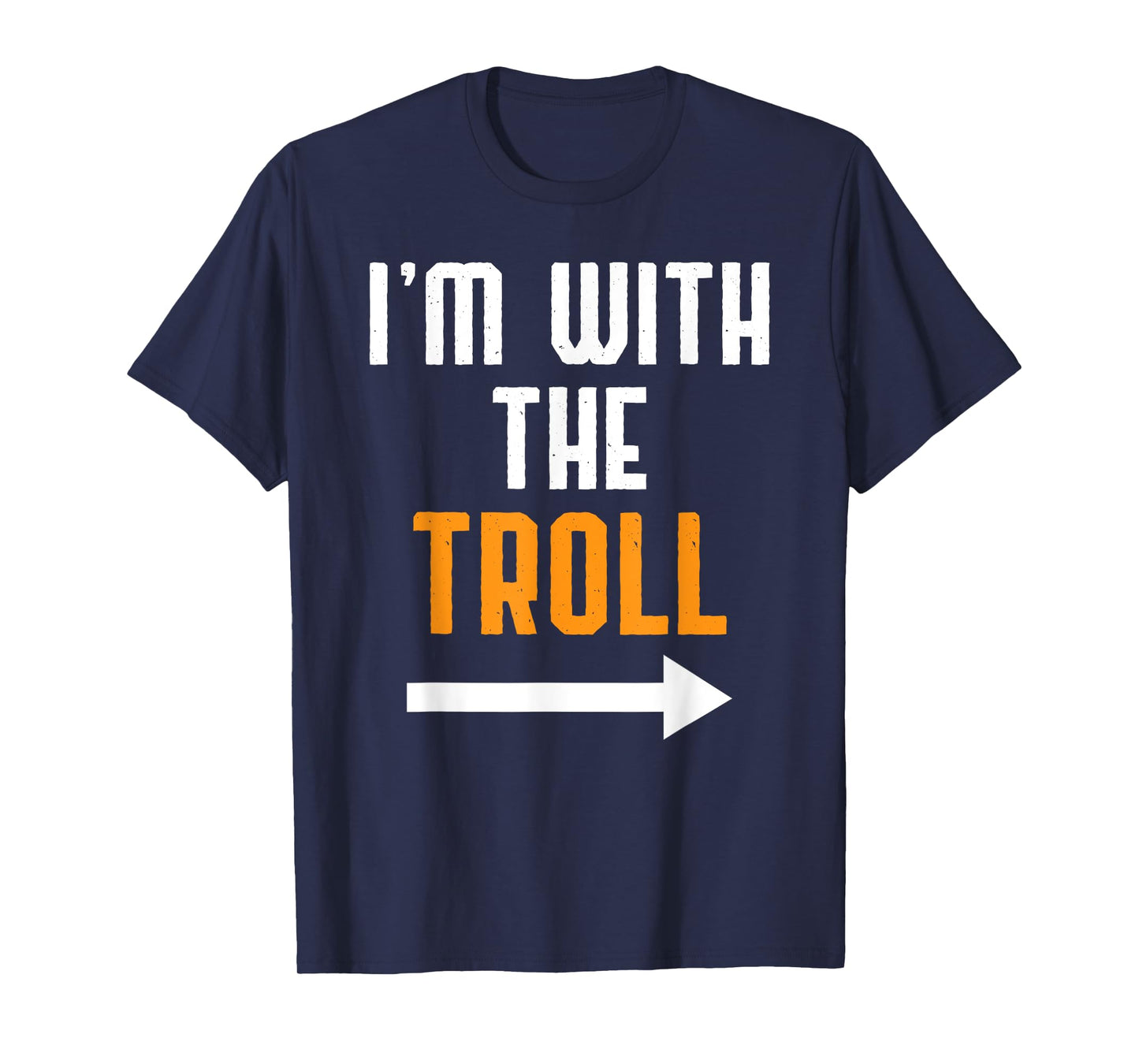 I'm With The Troll Costume Funny Halloween Couple T-Shirt