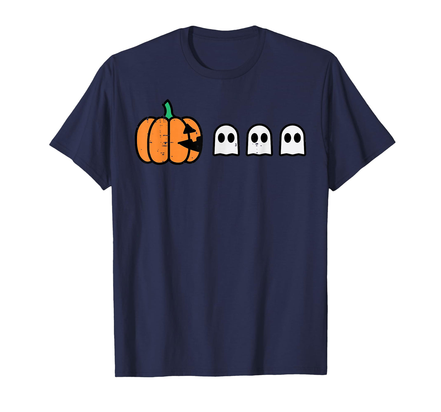 Halloween Gamer Pumpkin Eating Ghost Costume Men Boys Kids T-Shirt