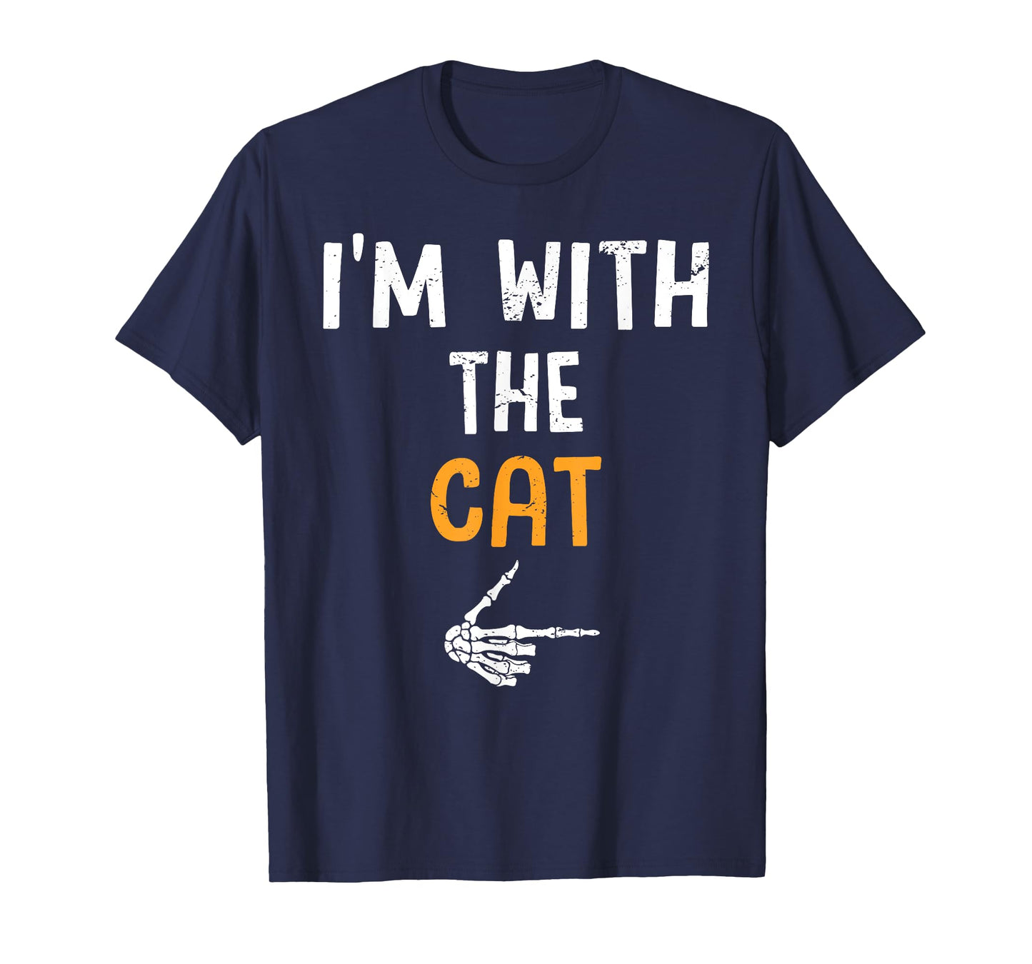 I'm with The Cat Costume Halloween Matching Couple T-Shirt