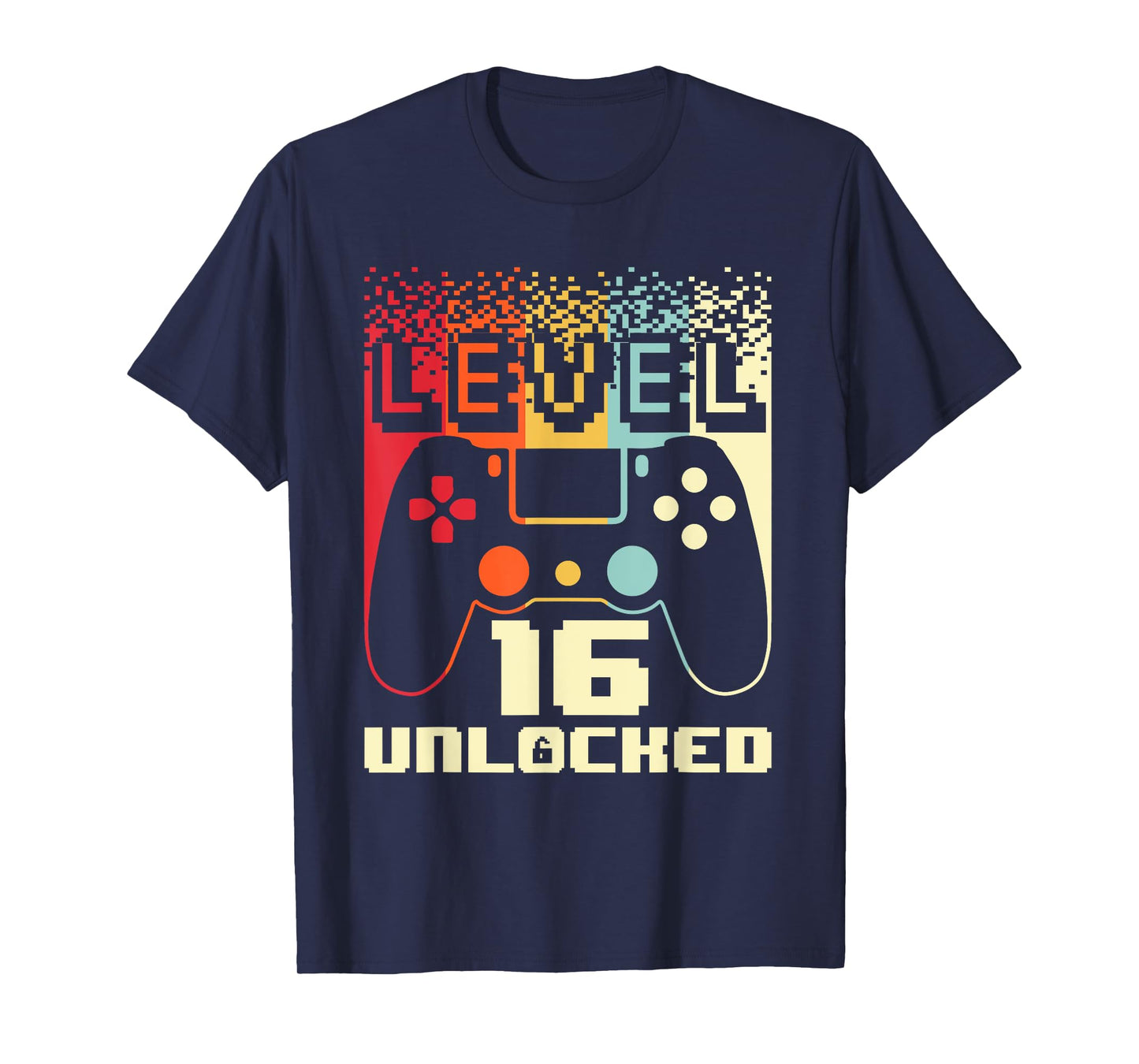 16th Birthday For Boys Level 16 Unlocked Gamer 16 Year Old T-Shirt