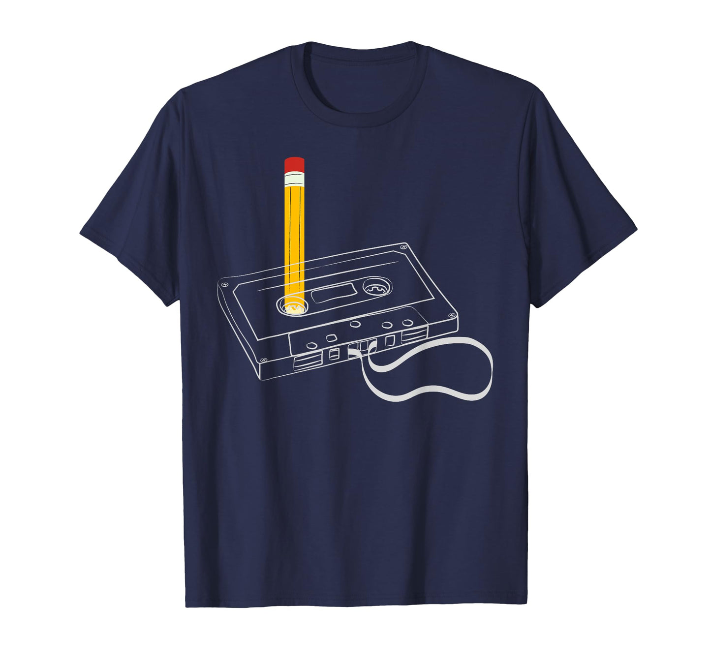 Love Retro Mixtape 80's Blank Cassette Tape Pencil 80s 90's T-Shirt