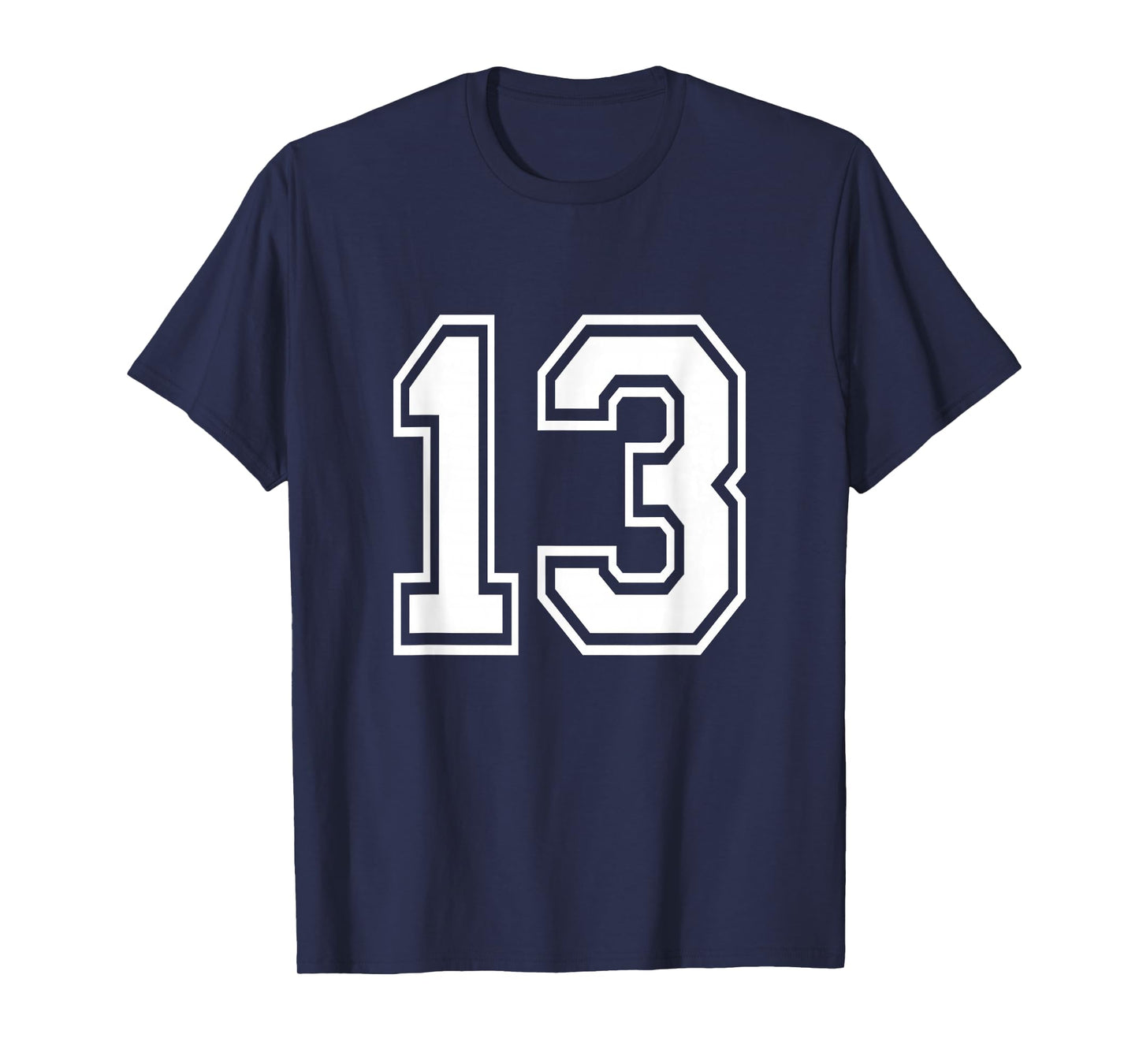 Number 13 Varsity Sports Team Jersey 13th Birthday 13 Years T-Shirt