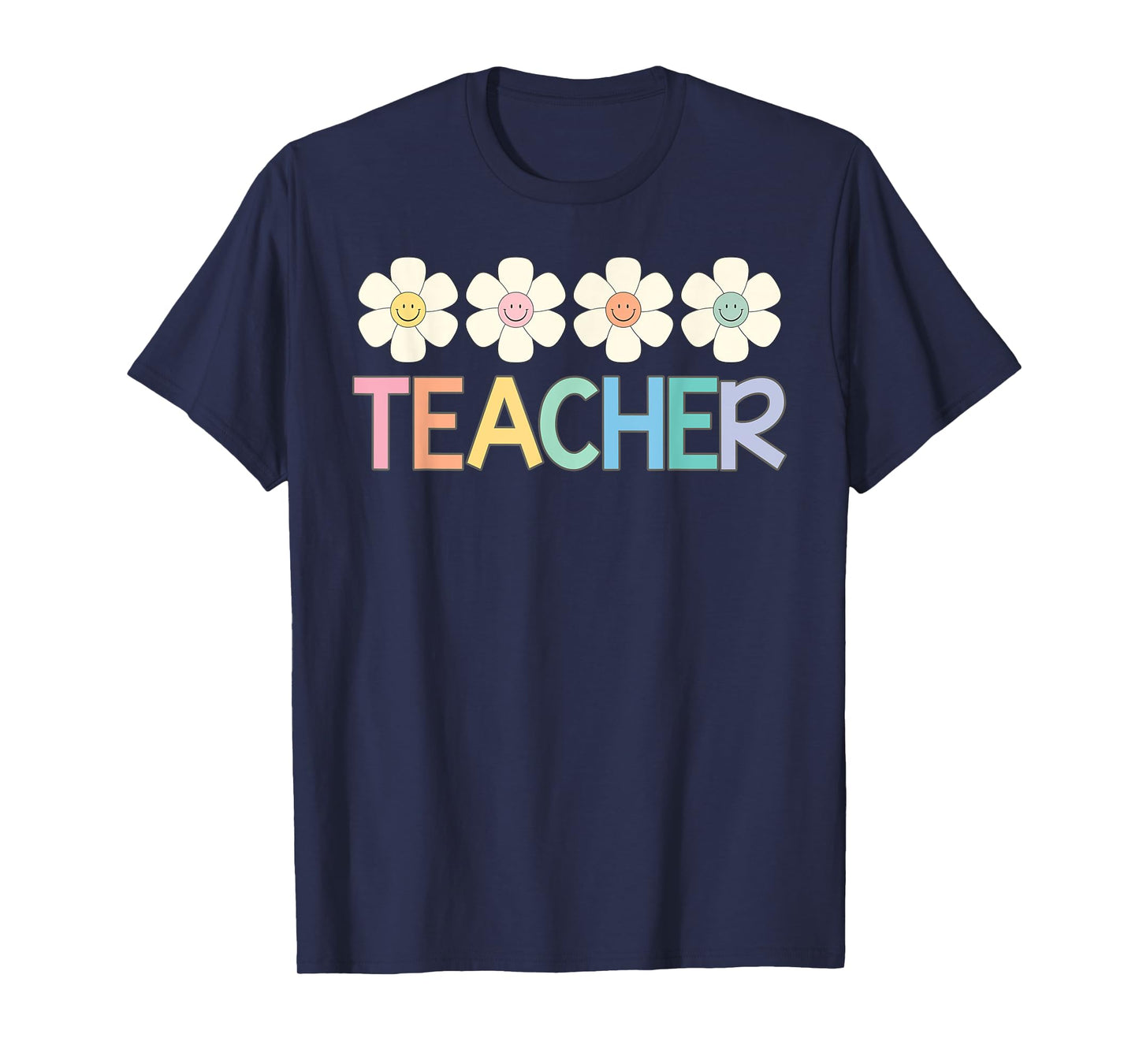 Groovy Teacher Cute Daisy Flower Retro Back to School T-Shirt