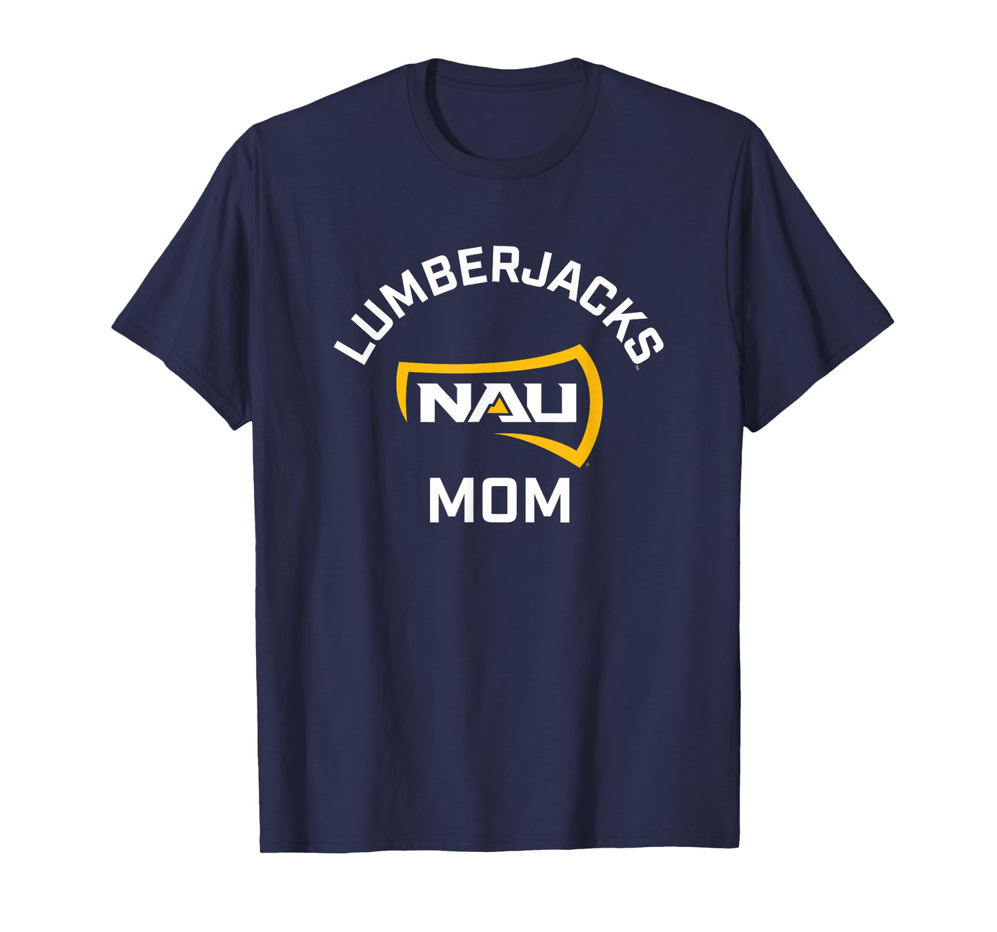 Campus Lab NAU Lumberjacks Arched Mom Unisex Blue Cotton T-Shirt, Small