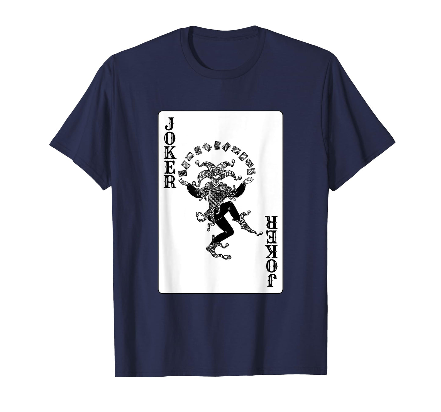 Joker Casino Poker Card Games Playing Cards Black Jack T-Shirt