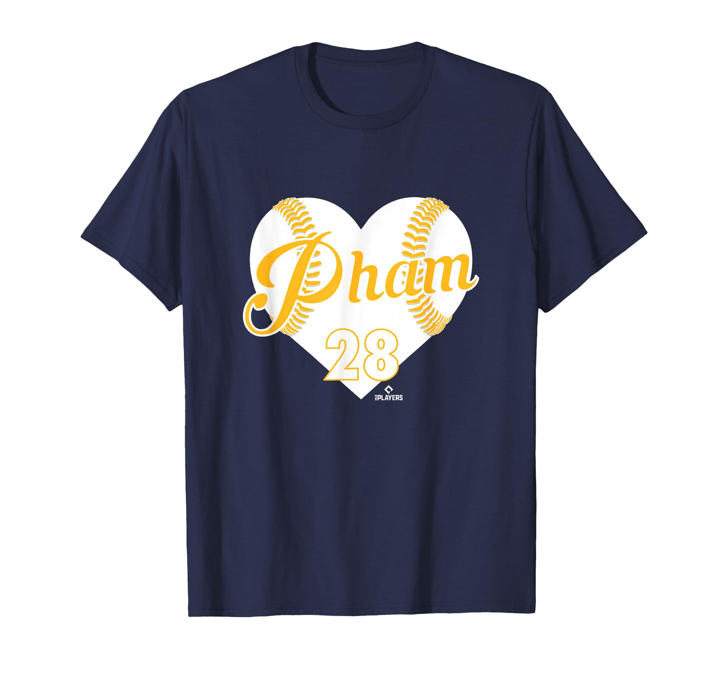 Baseball Heart Tommy Pham Pittsburgh Baseball MLBPA T-Shirt