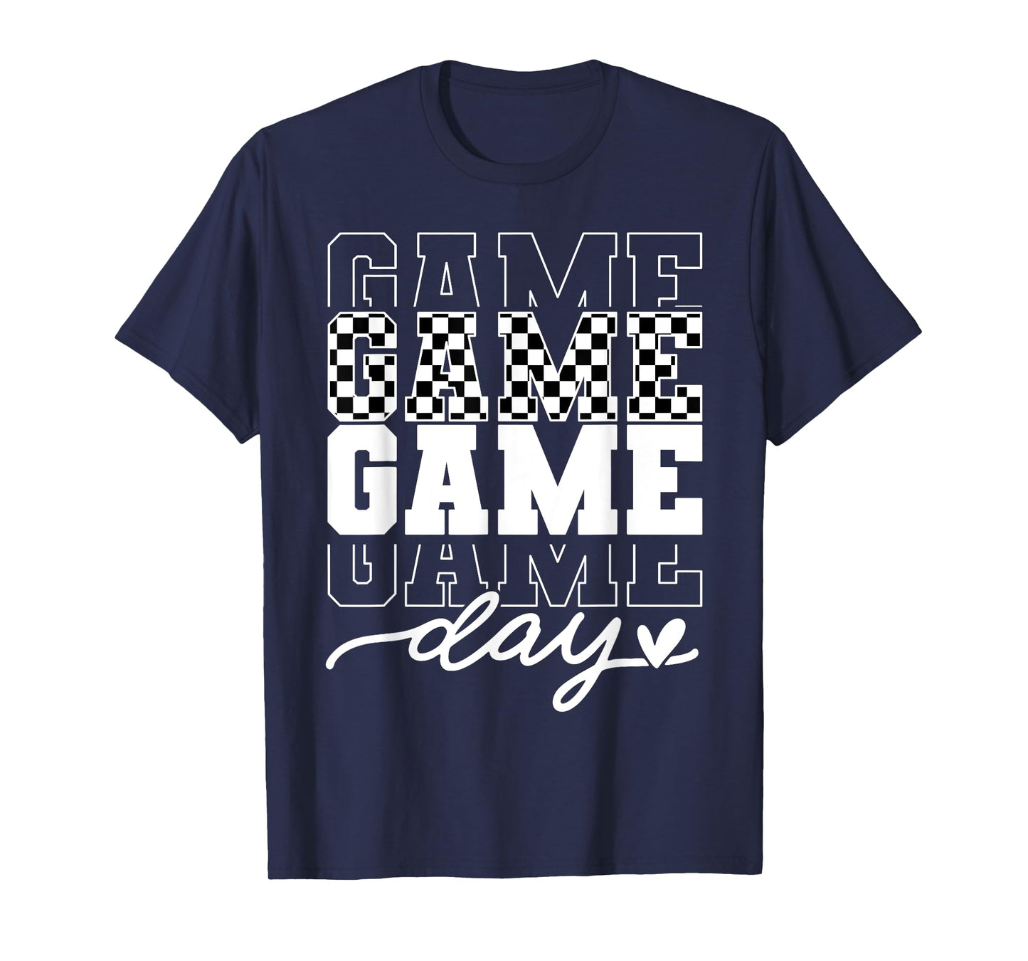 Funny Checkered Game Day Men Women Kids T-Shirt