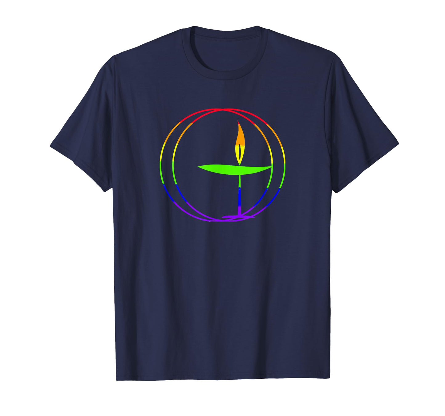 Unitarian Universalist Shirt, Colorful Flaming Chalice Shirt T-Shirt
