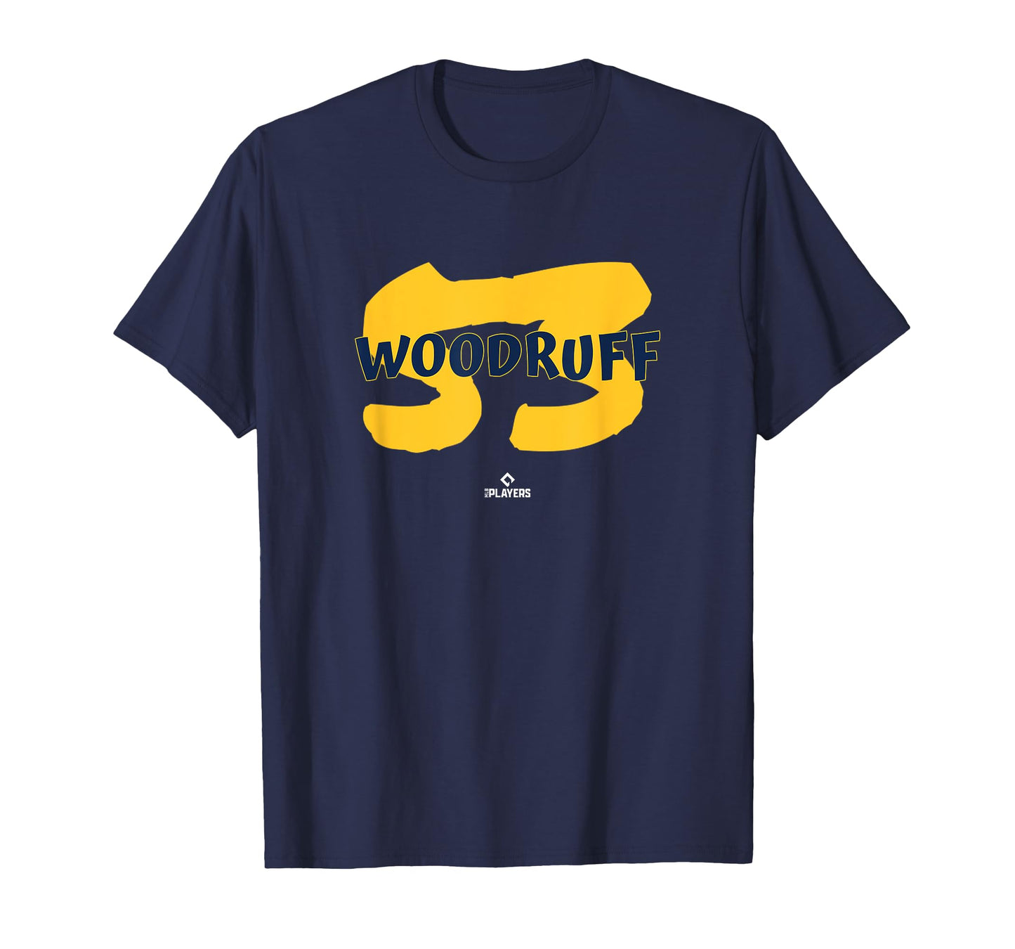 Name and Number Brandon Woodruff Milwaukee Baseball MLBPA T-Shirt