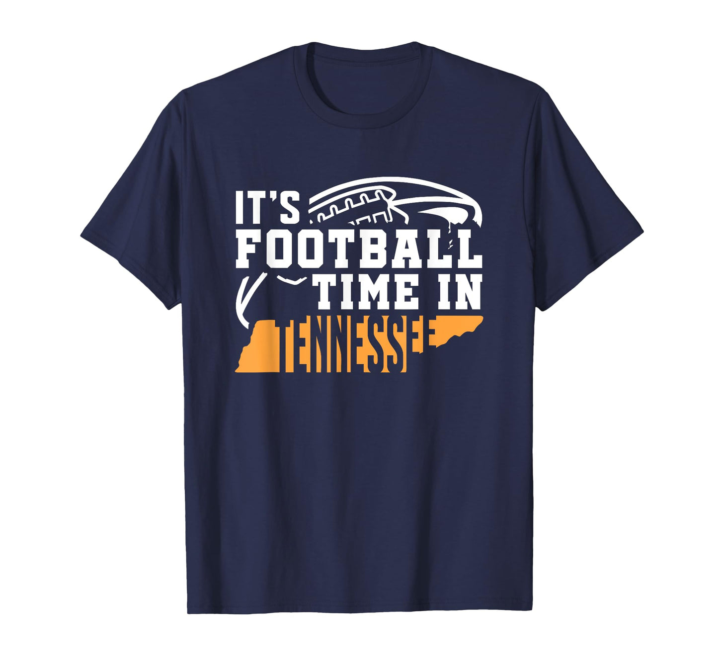 It's Football Time In Tennessee Orange and White T-Shirt