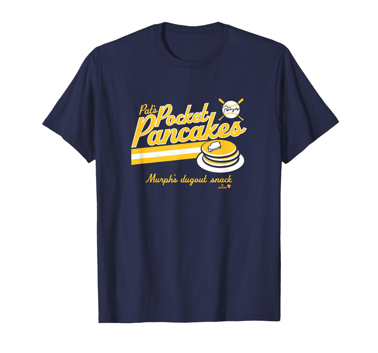 Pat Murphy - Pocket Pancakes (Navy) - Milwaukee Baseball T-Shirt