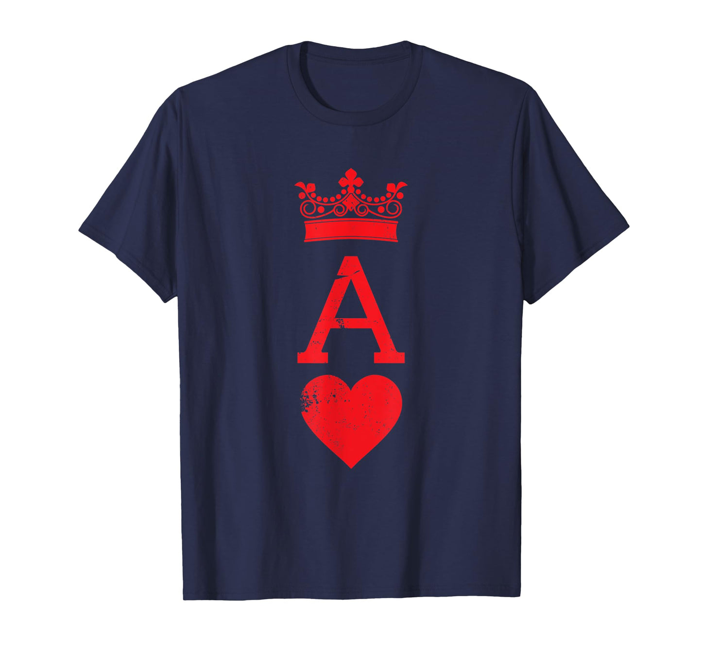 Ace of Hearts Blackjack Cards Halloween Matching Couple T-Shirt