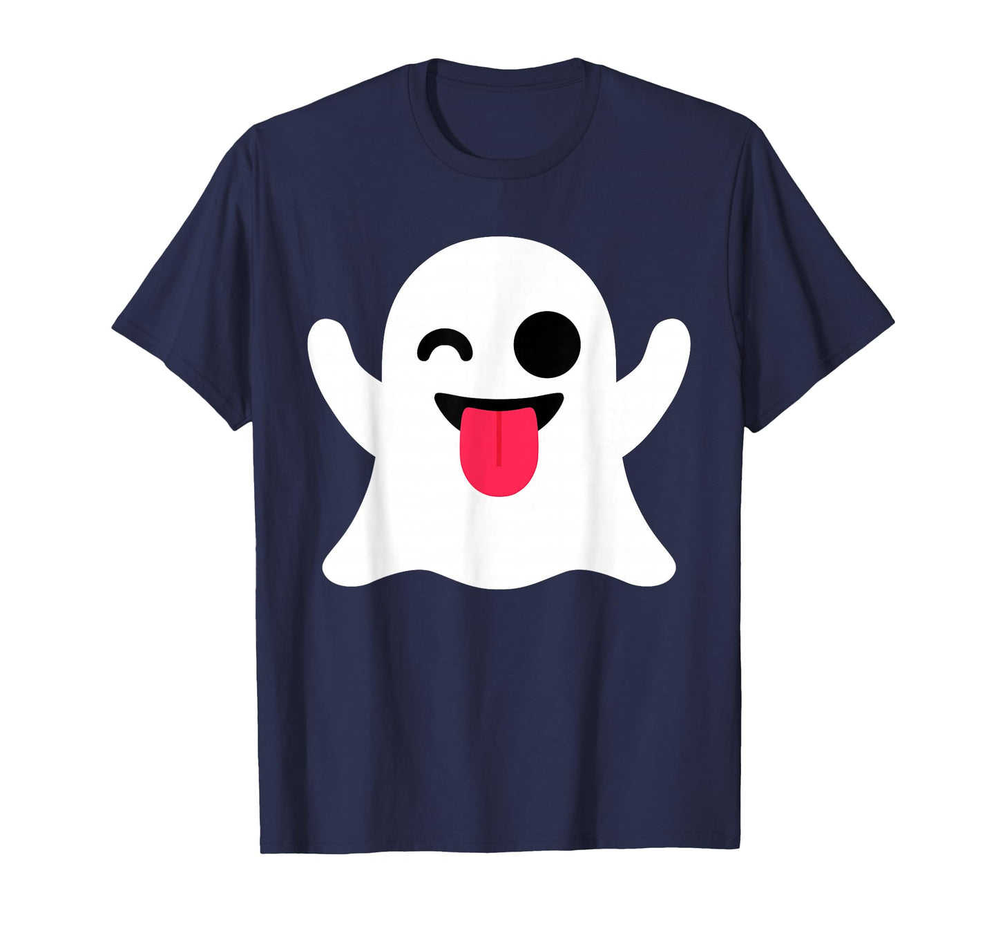 Funny Emoticon Cute Ghost Boo Face Halloween Costume T-Shirt