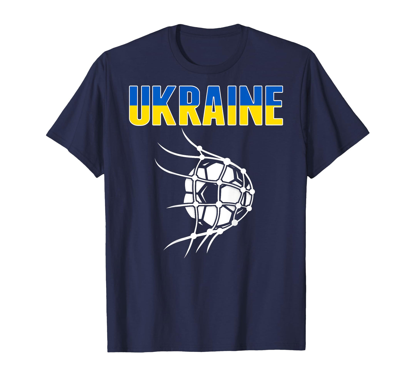 Ukraine Soccer Fans Jersey - Ukrainian Flag Football In Net T-Shirt