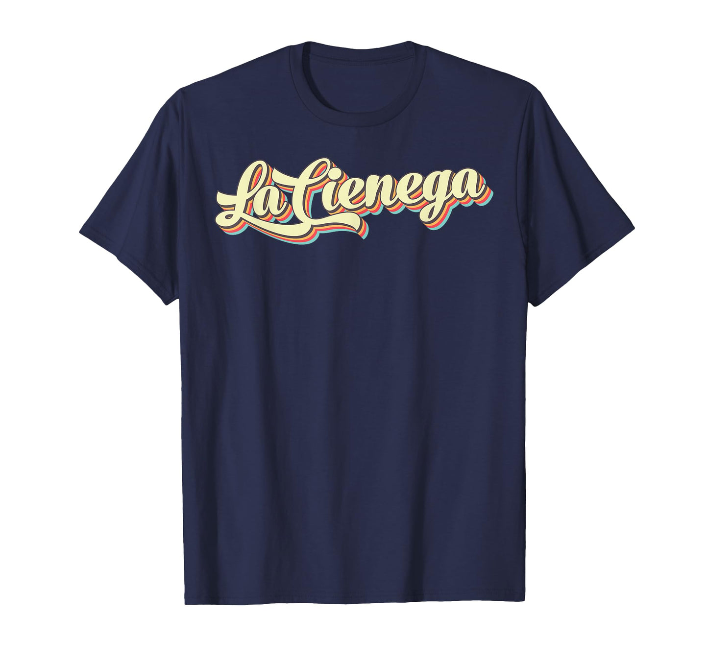 La Cienega TShirt Retro Art Baseball Font Vintage T-Shirt