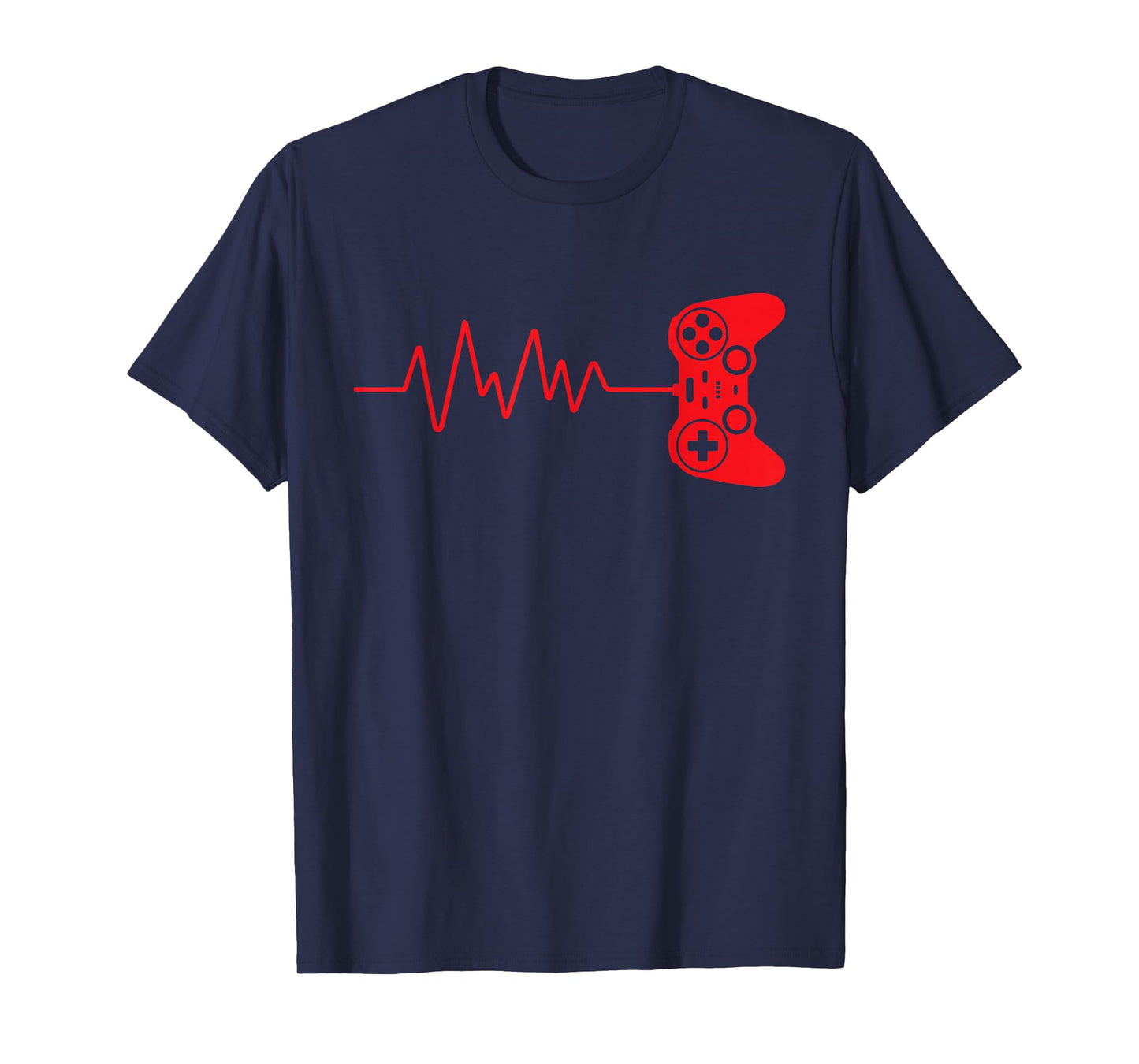 Gamer Heartbeat Video Games Gaming Boys Teens Controller T-Shirt