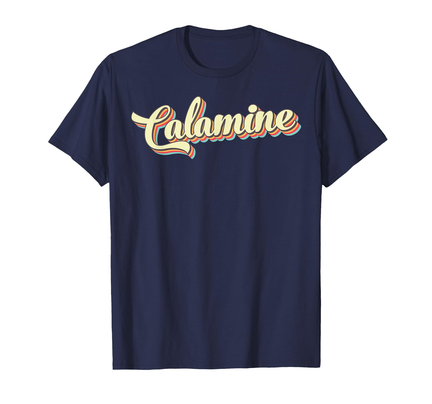 Calamine TShirt Retro Art Baseball Font Vintage T-Shirt
