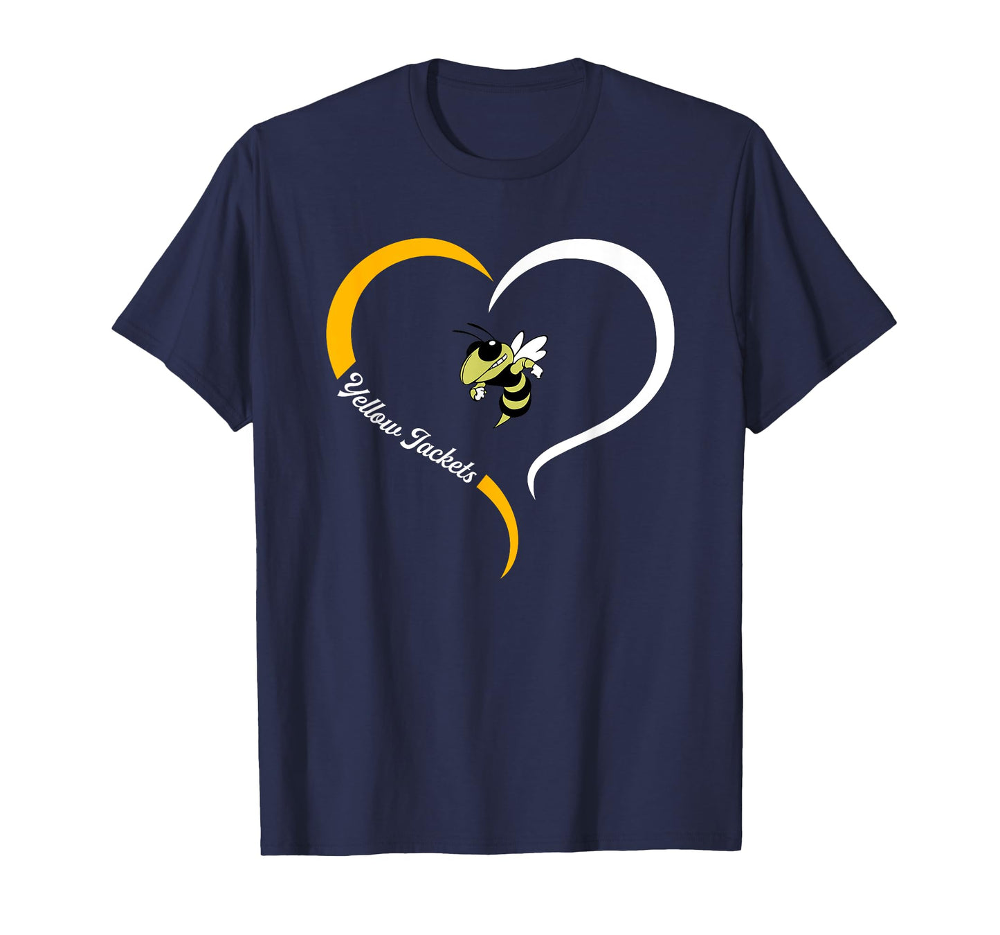 Calhoun Yellow Jackets Logo Half Heart Slogan HS T-Shirt