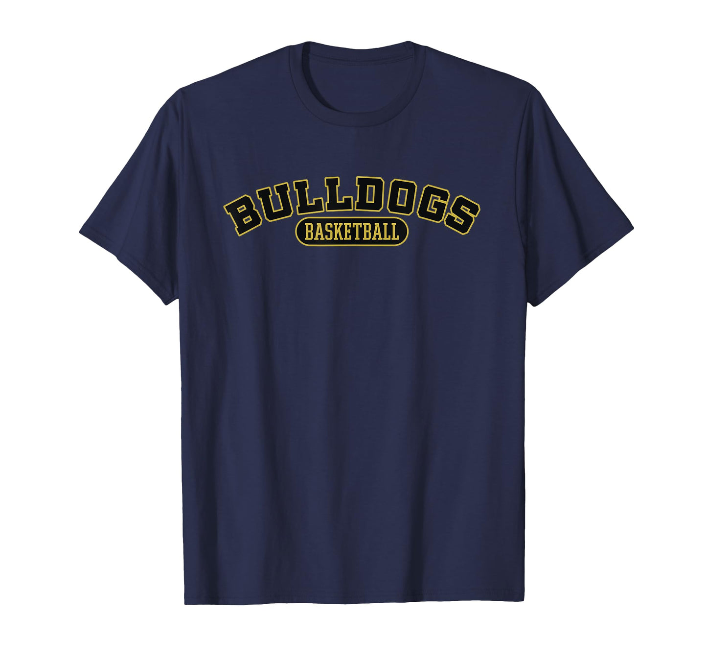 Gold Black Bulldogs Basketball Mascot - For Basketball Team T-Shirt