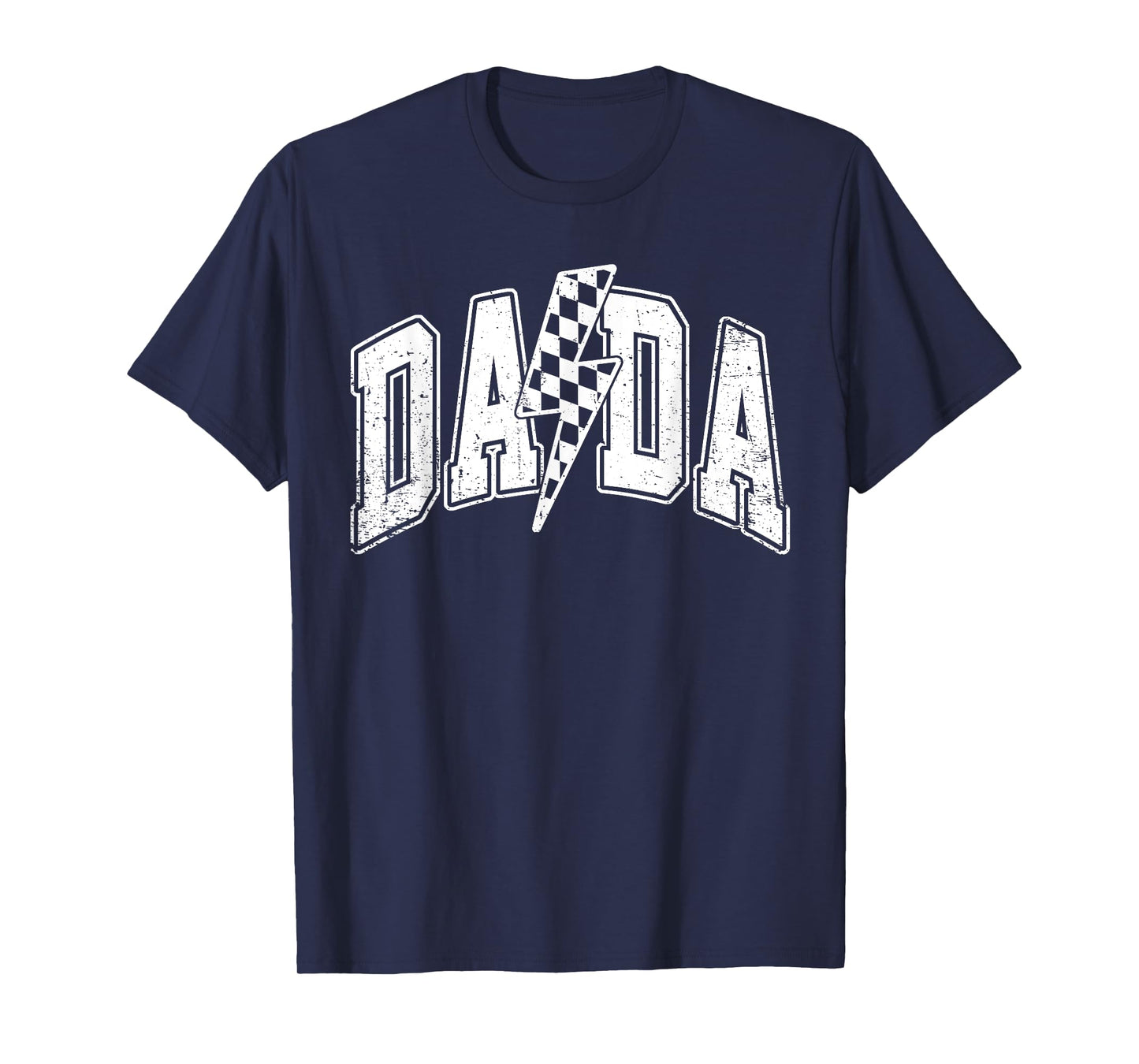 Dada Lightning Bolt Checkered Dad Men Fathers Day T-Shirt