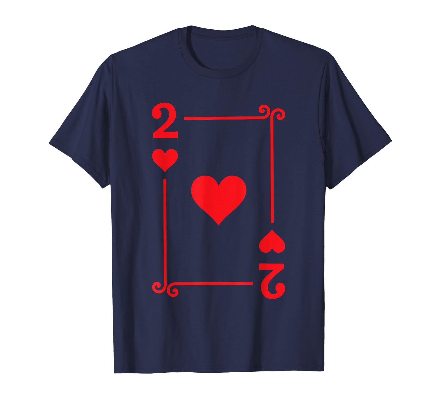 Playing Cards Costume - 2 Hearts Card - Two Card T-Shirt