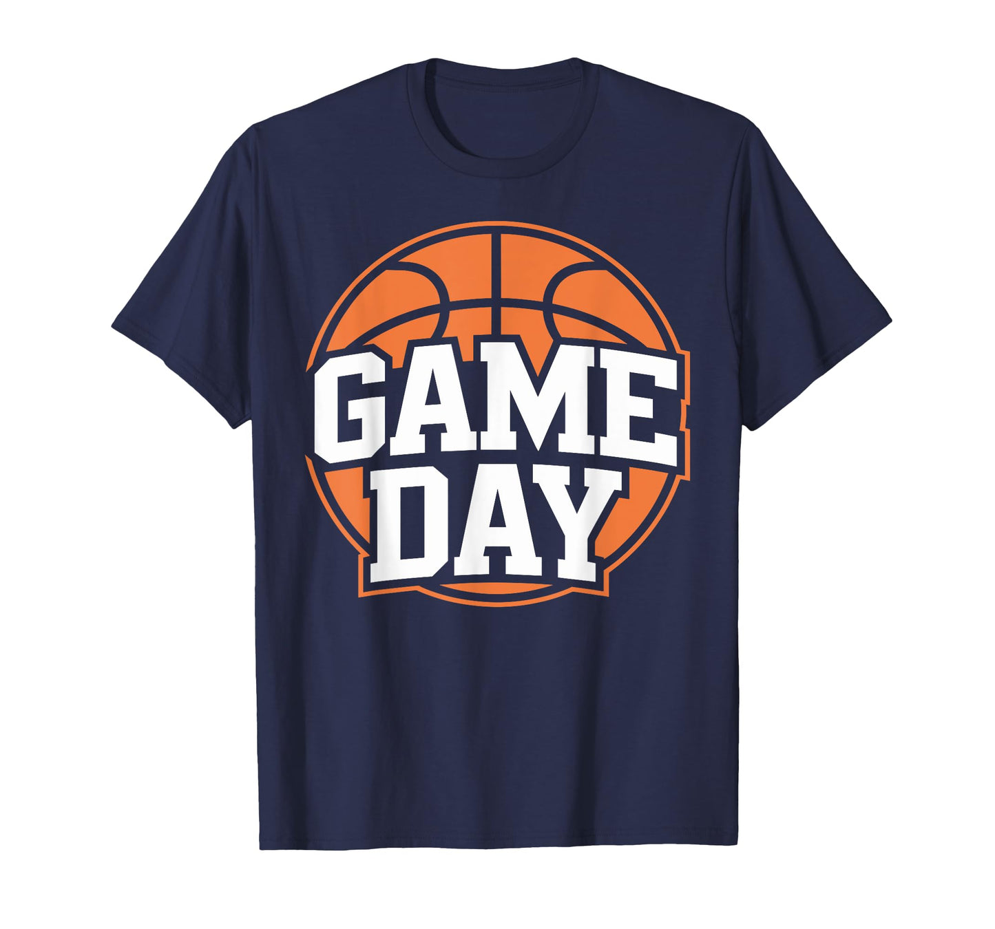 Game Day Basketball Sport Player Orange Ball Cool Graphic T-Shirt