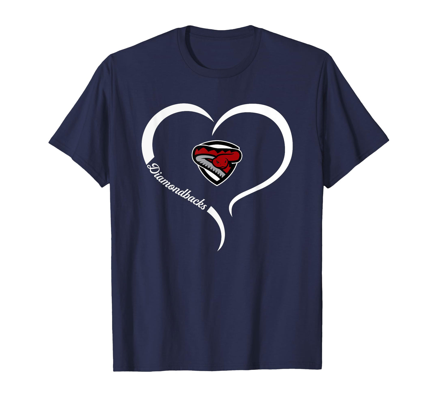 Desert Oasis Diamondbacks Logo Half Heart Slogan HS T-Shirt