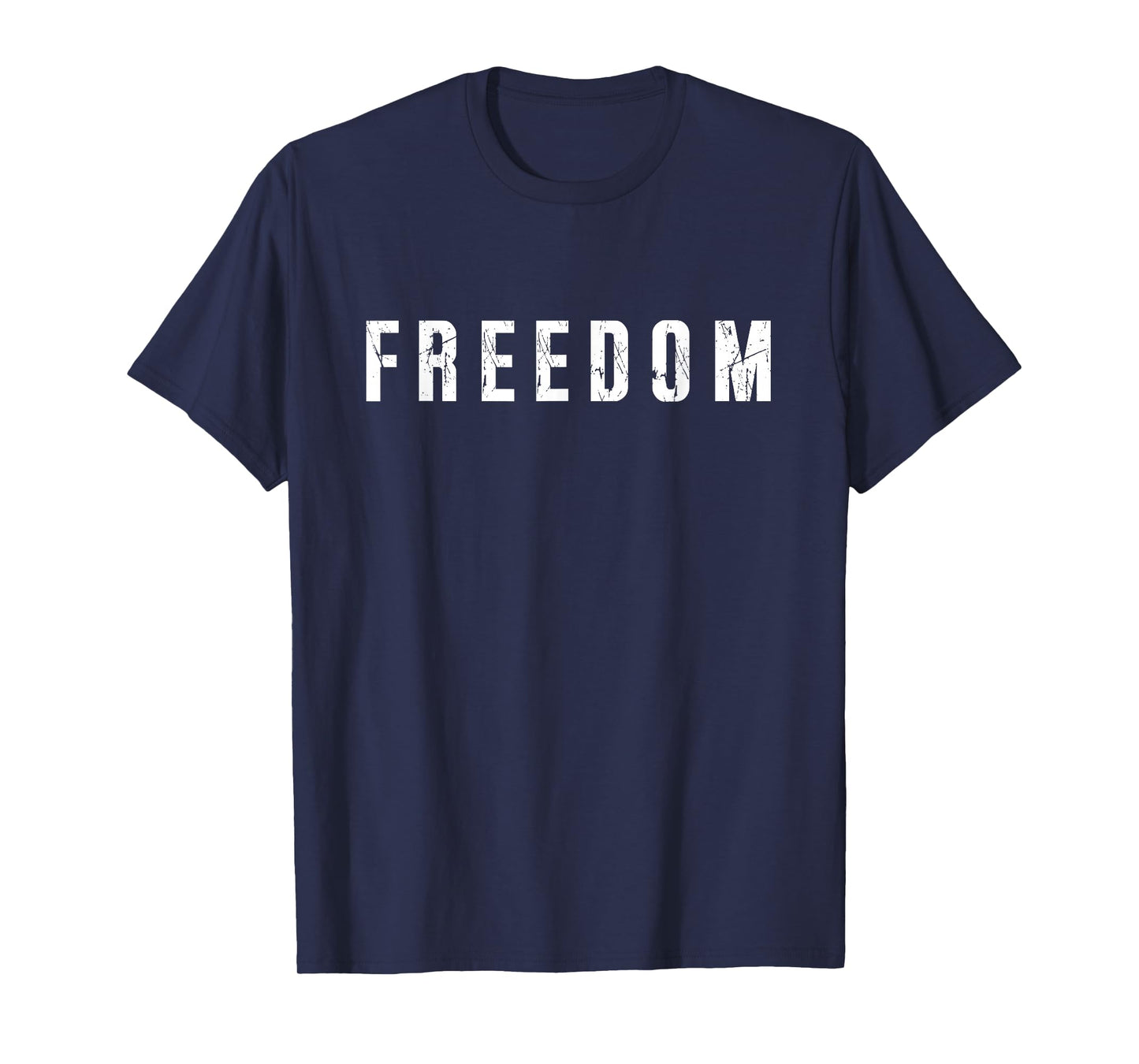 Freedom Text Minimalist Design Bold Typography Graphic T-Shirt
