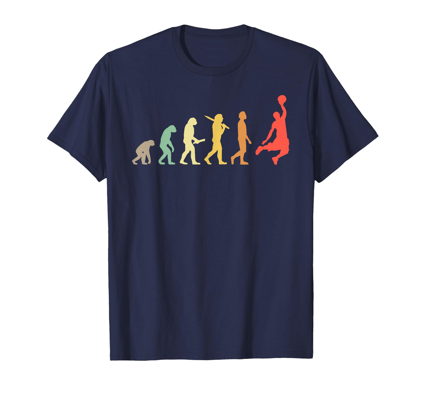 Retro Basketball Evolution Gift For Basketball Players T-Shirt