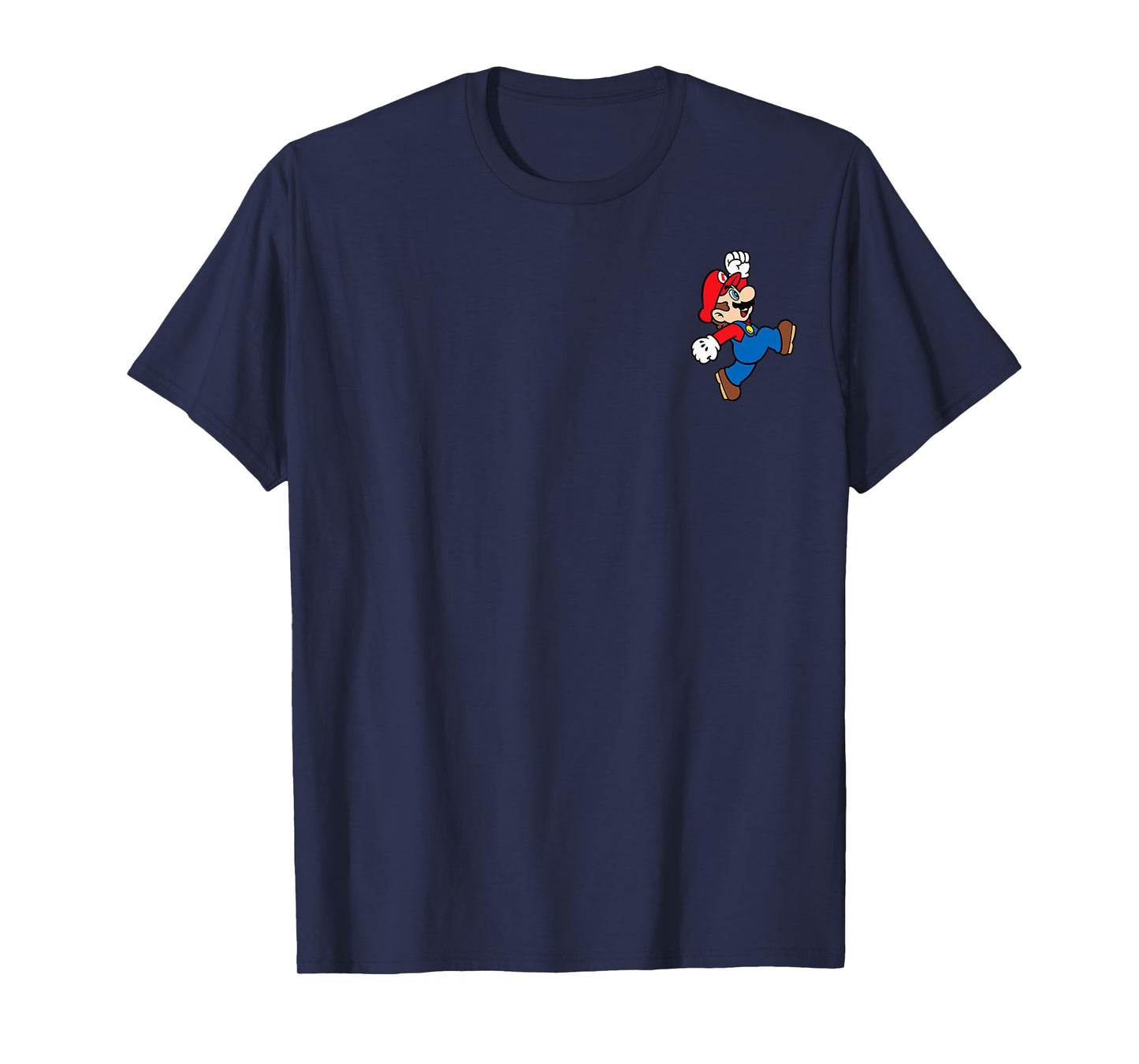 Super Mario Bros Mario Jump Left Chest T-Shirt