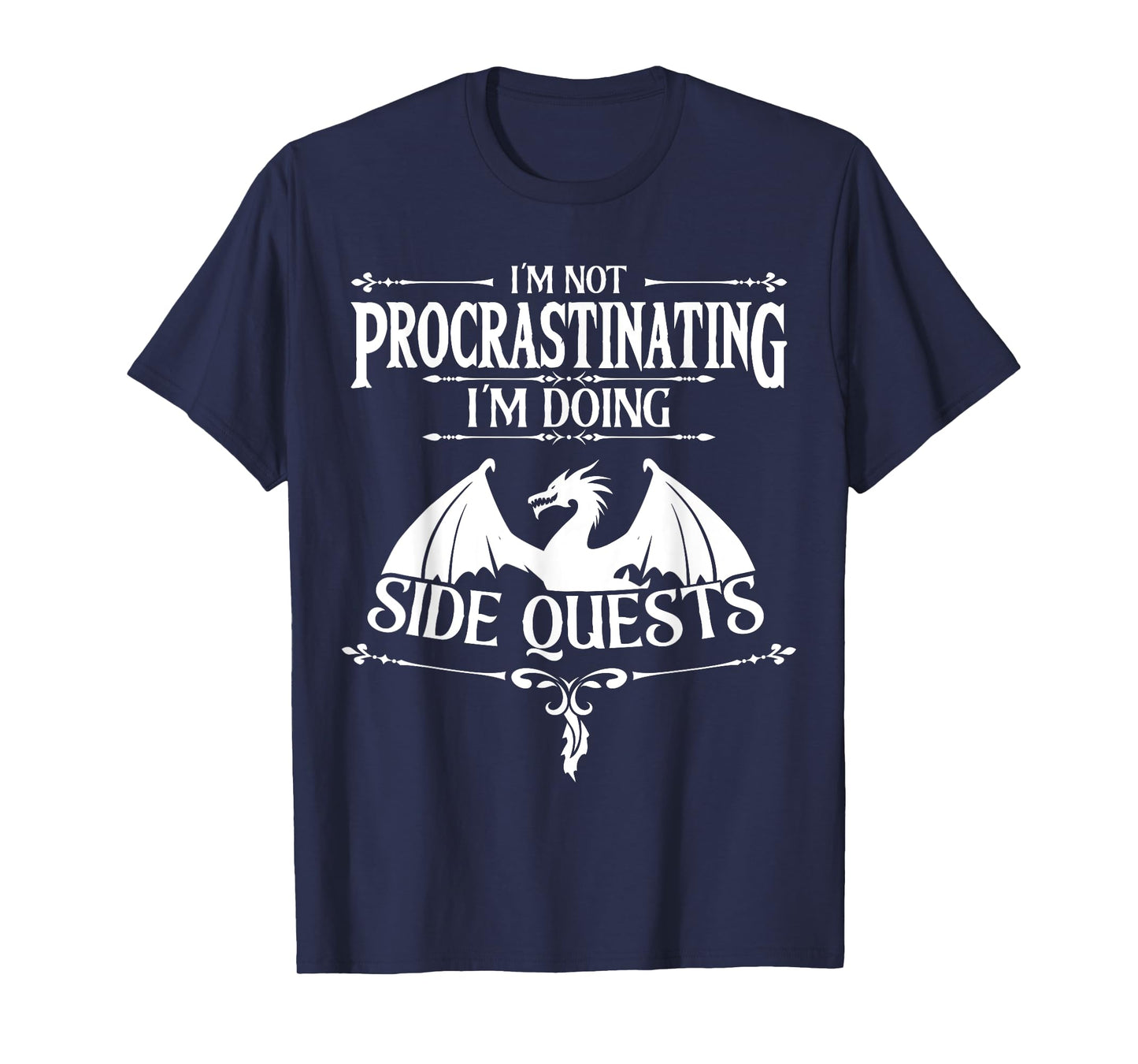 Gamers Family Matching Gaming Gamer Collections I'm Not Procrastinating I'm doing Side Quests Unisex Adult Gamer Modern Video Game T-Shirt Black Small