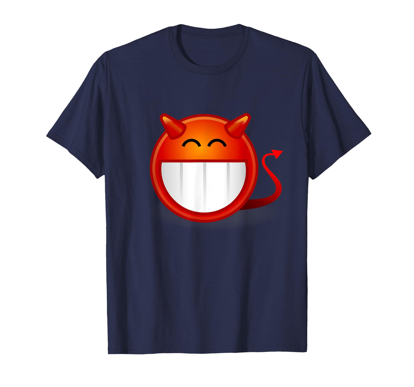 Evil Devil With Horns Emoticon T-Shirt - Satan - Lucifer 666