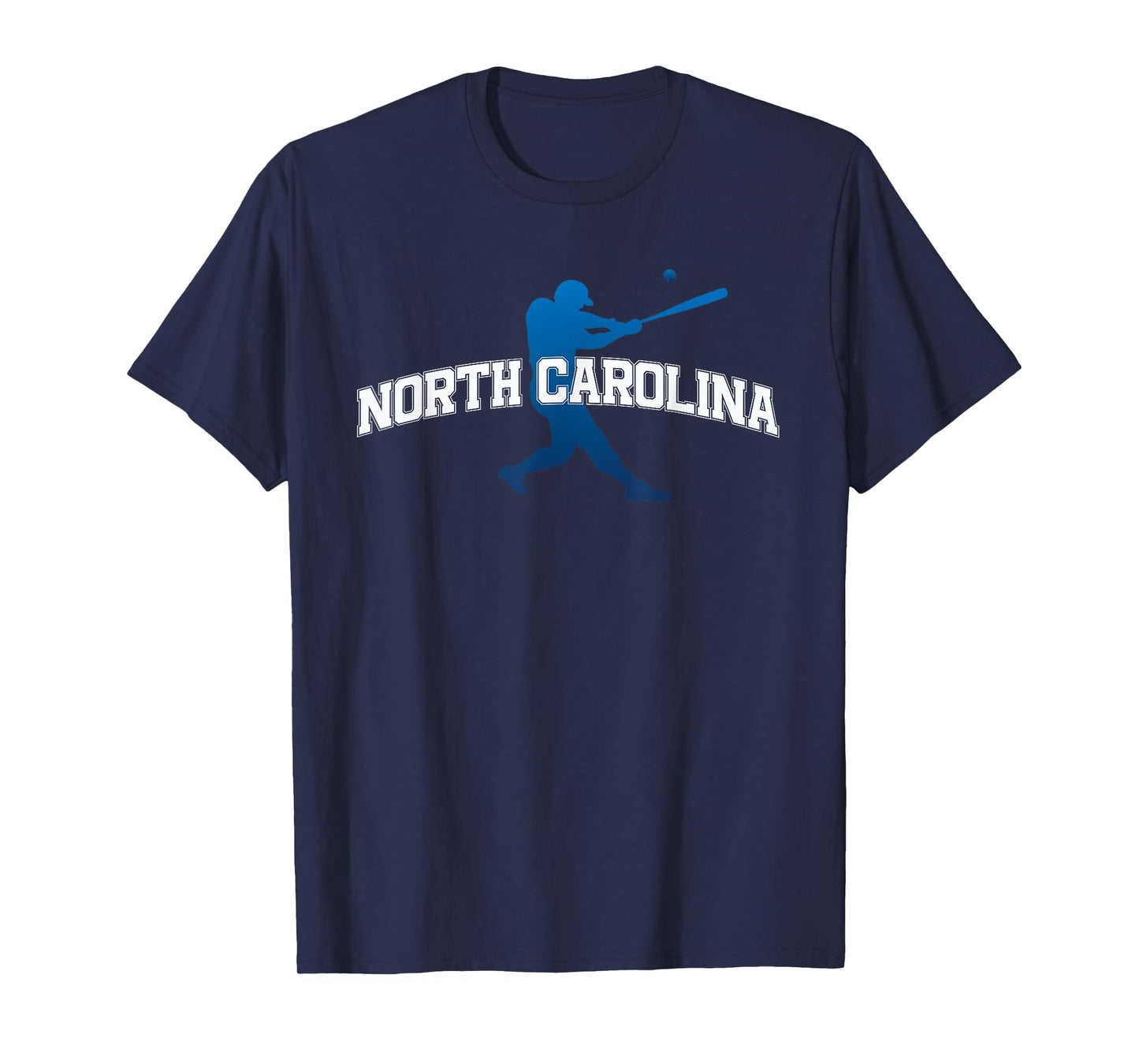 North Carolina Baseball Player Team Blue T-Shirt