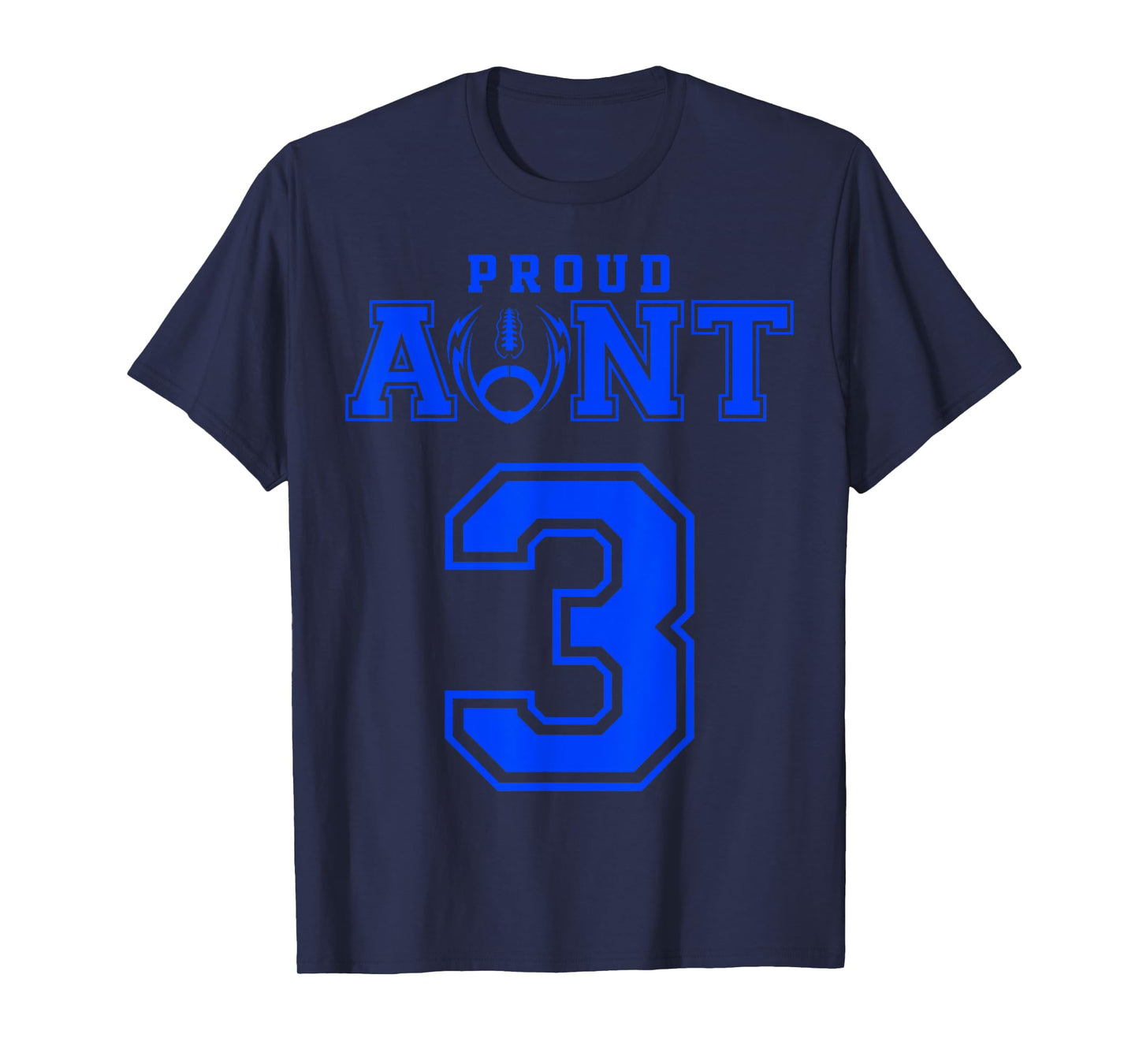 Custom Proud Football Aunt Number 3 B Personalized T-Shirt