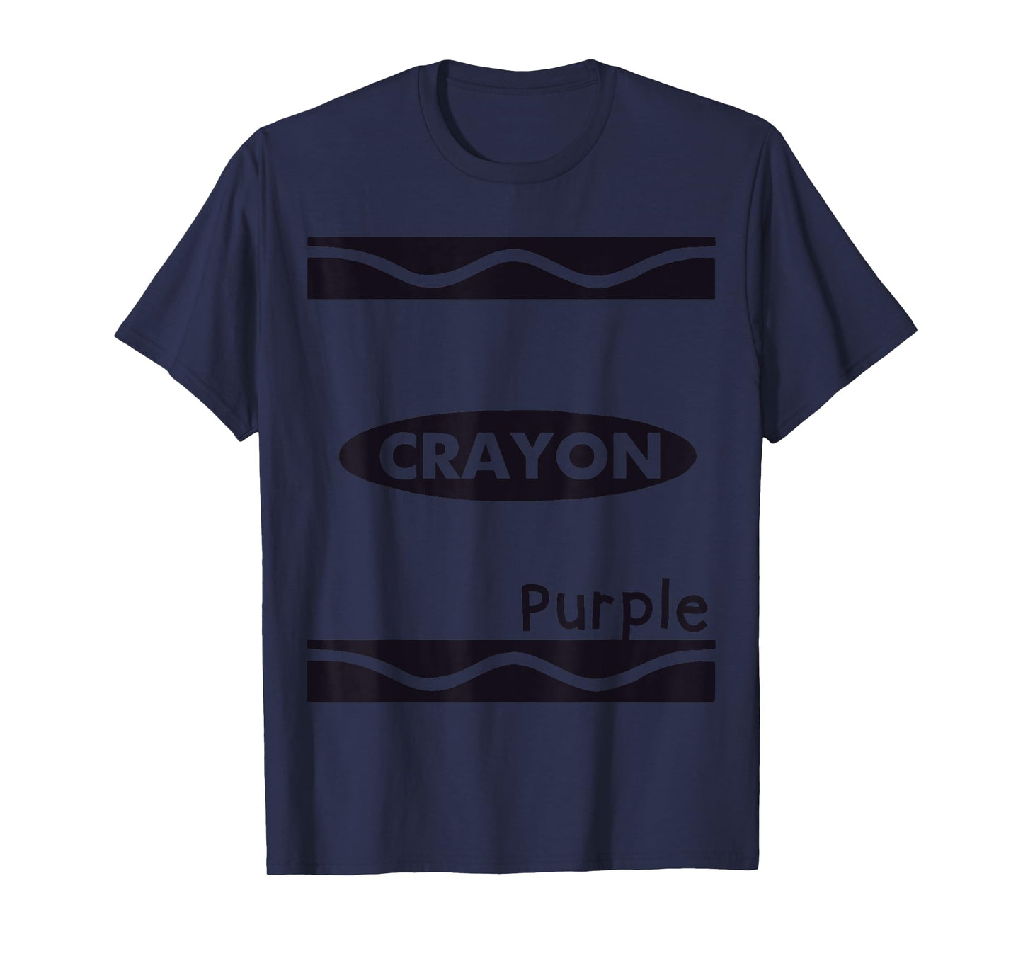 Purple-Crayon Graphic Halloween Costume Group Team Matching T-Shirt