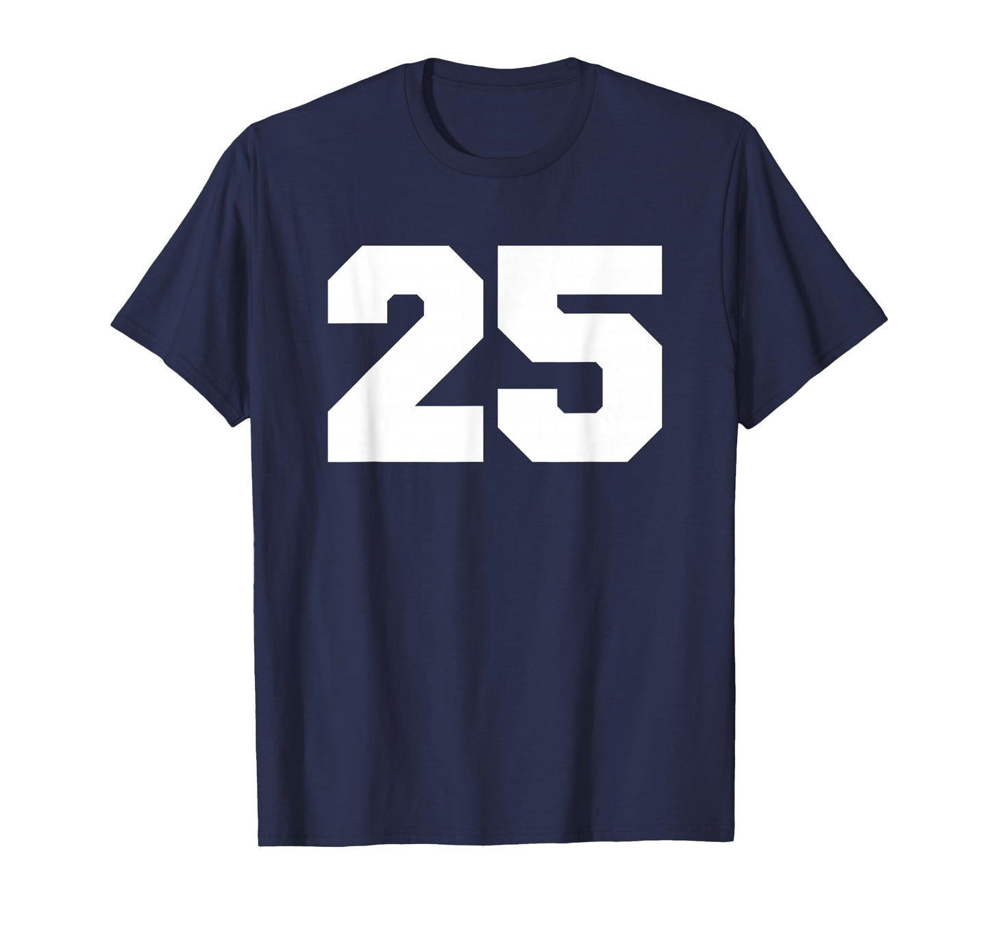 Number 25 Sports Jersey Player #25 Fan FRONT Print Varsity T-Shirt
