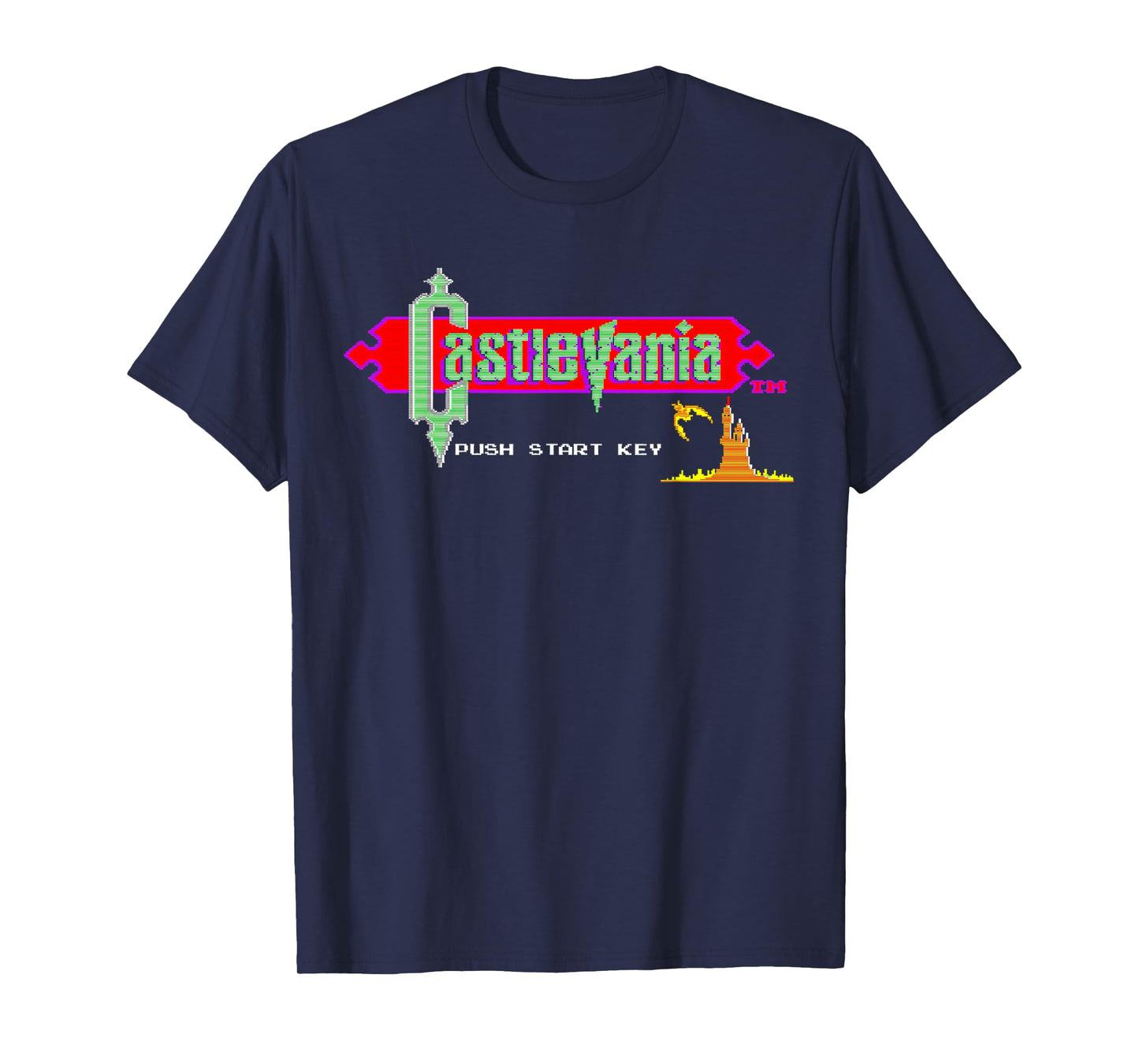 Castlevania Title Screen Retro Gaming Castle Epic Adventure T-Shirt