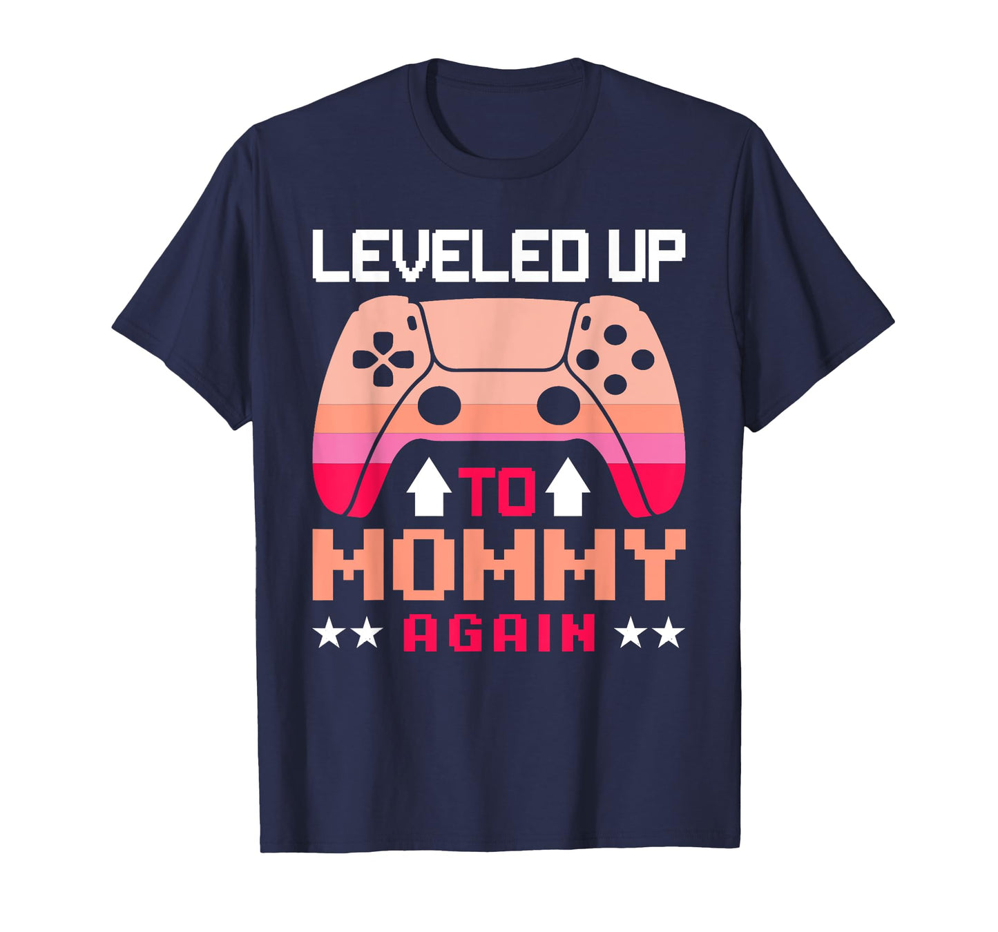 Vintage Retro Leveling Up to Mom Again Soon to Be Mom Again T-Shirt